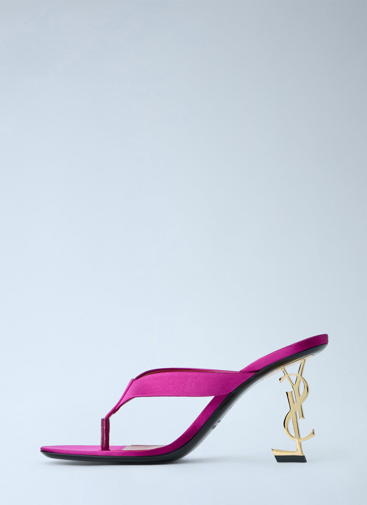 Saint Laurent Women Opyum Satin Thong Mule Sandals SAINT LAURENT
