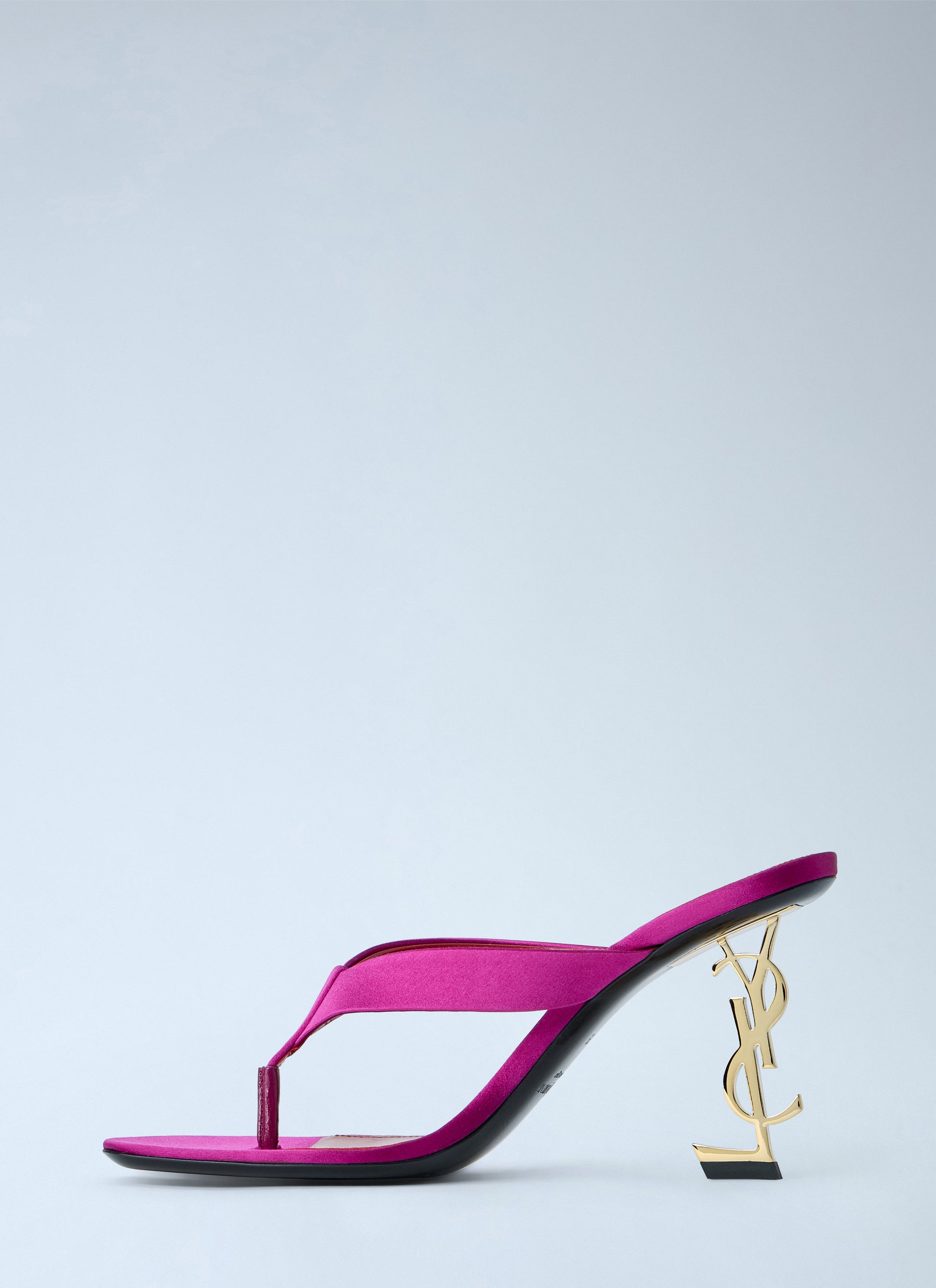 Saint Laurent Women Opyum Satin Thong Mule Sandals SAINT LAURENT