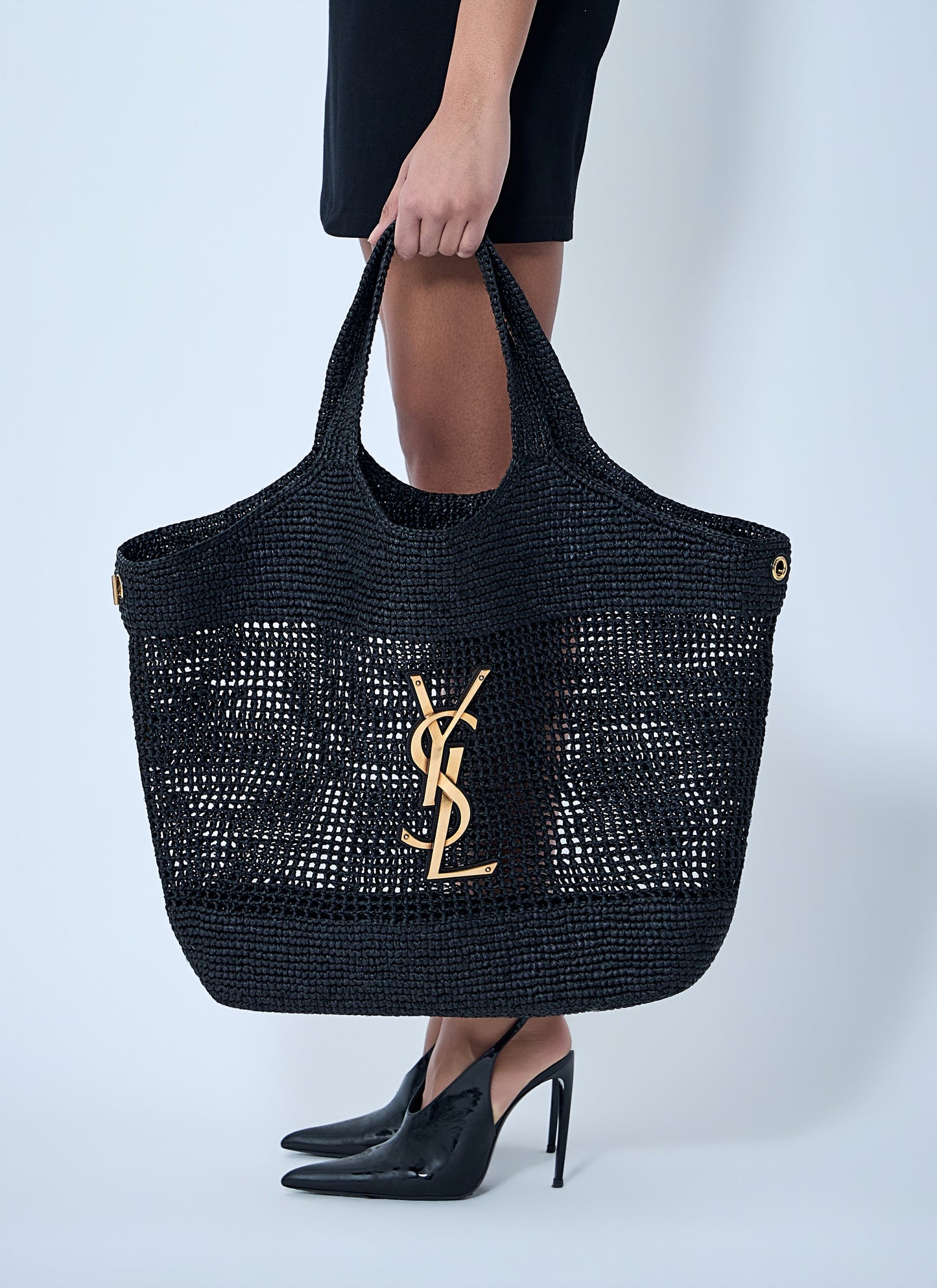 Saint Laurent Women Rafia Icare Tote Bag SAINT LAURENT
