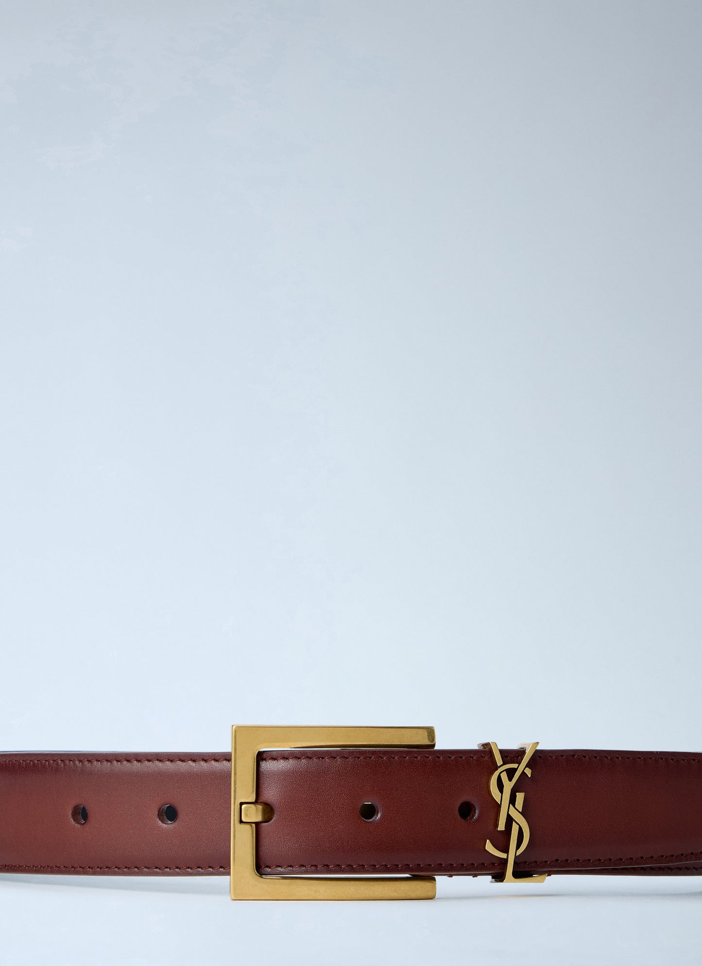 Saint Laurent Women Cassandre Belt In Aged Effect Leather SAINT LAURENT