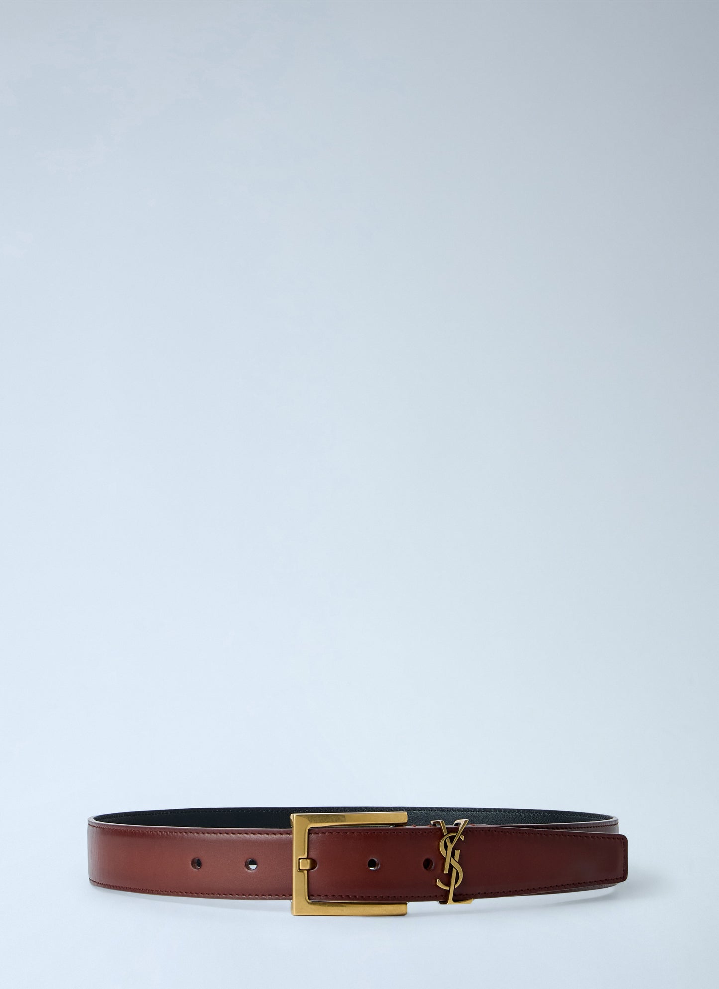 Saint Laurent Women Cassandre Belt In Aged Effect Leather SAINT LAURENT