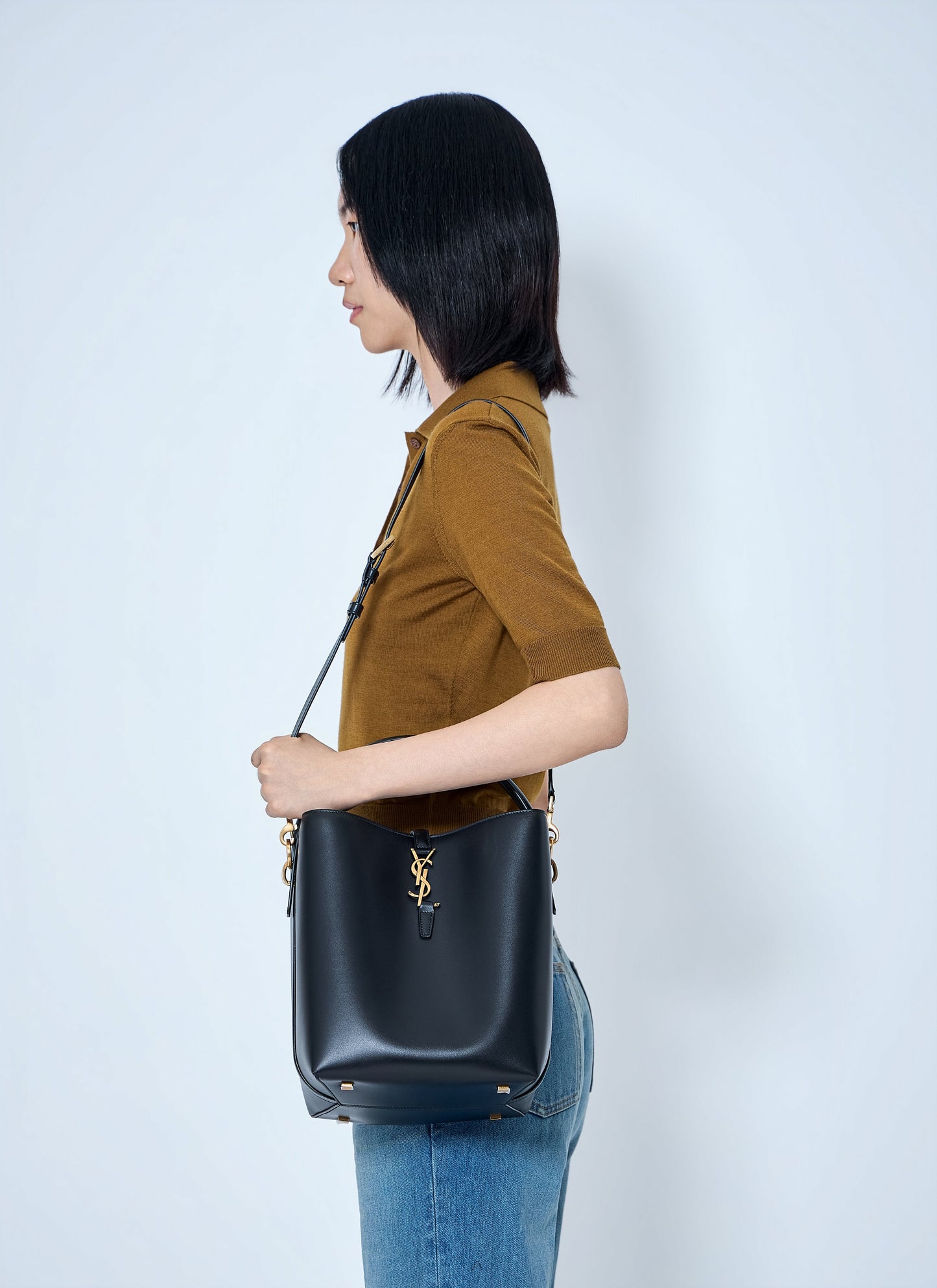 Saint Laurent Women Le 37 Leather Bucket Bag SAINT LAURENT