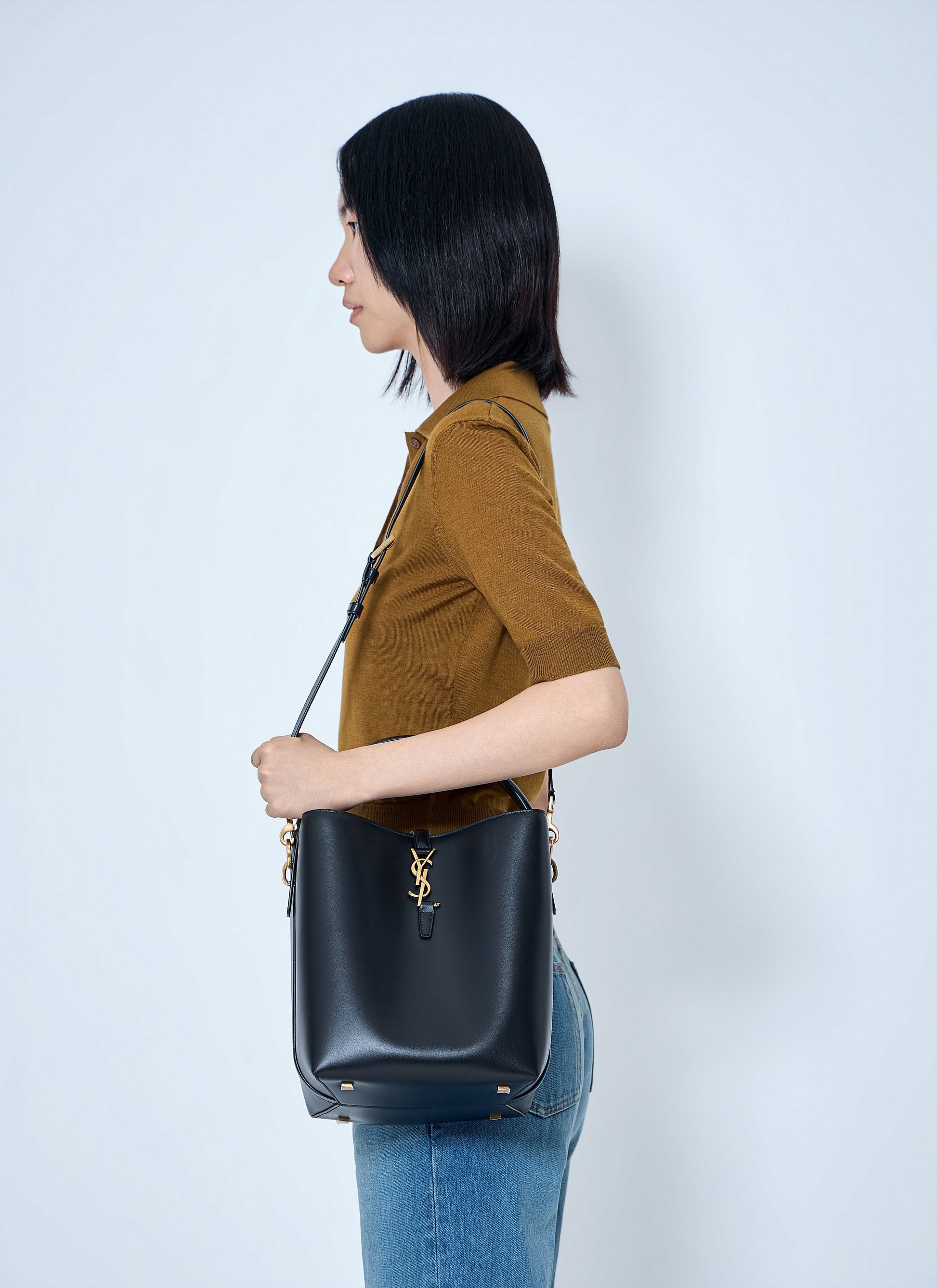 Saint Laurent Women Le 37 Leather Bucket Bag SAINT LAURENT