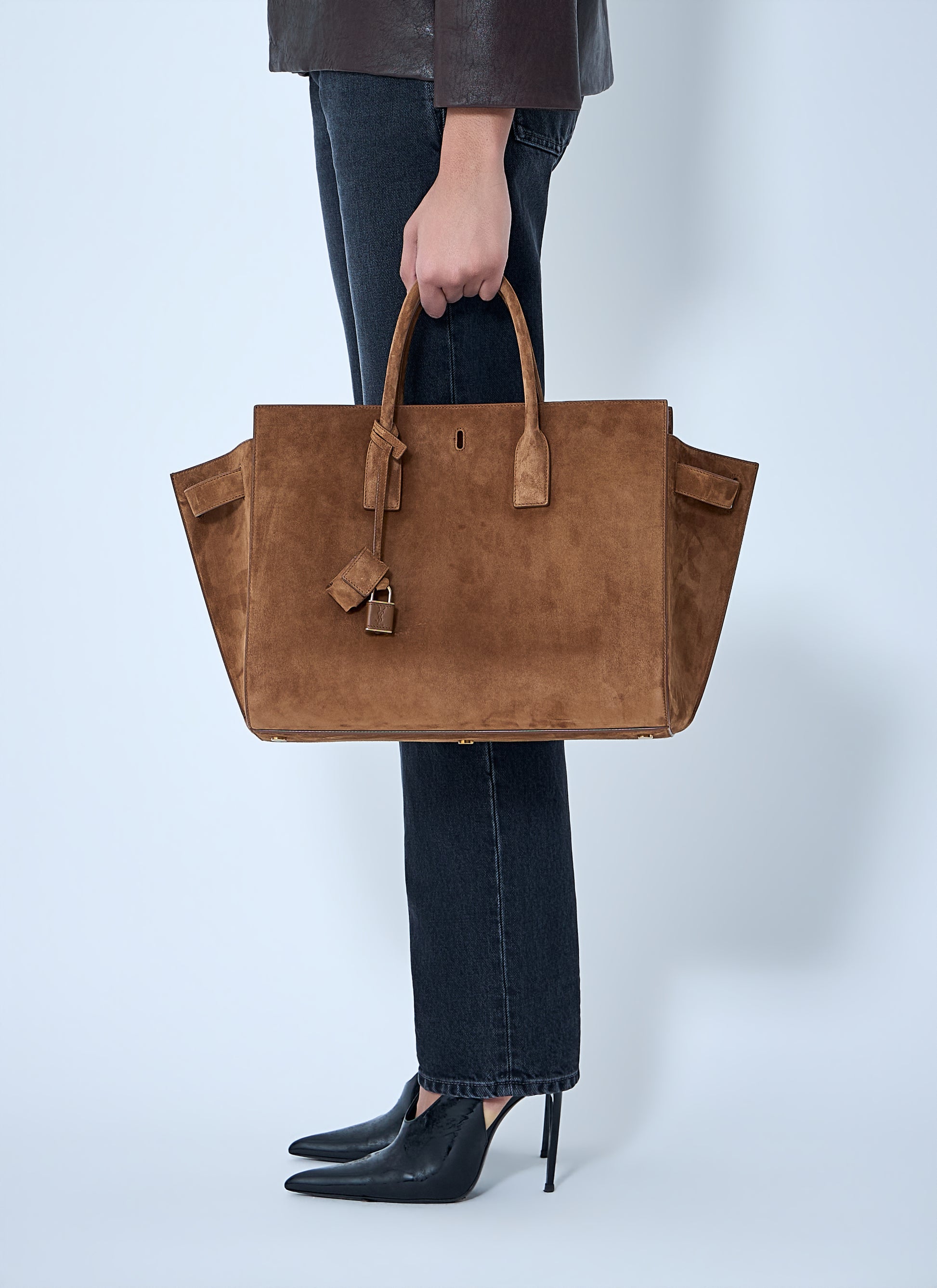 Saint Laurent Women Sac De Jour Suede Handbag SAINT LAURENT