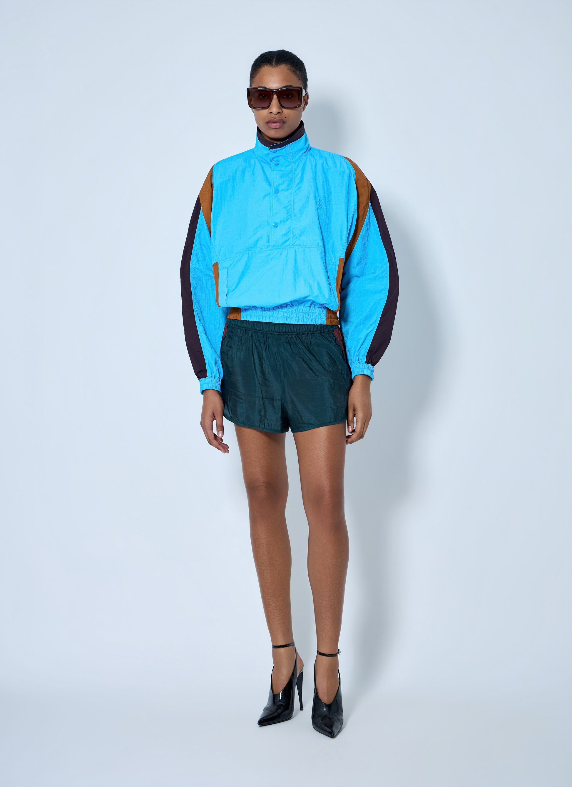 Saint Laurent Women High-Neck Windbreaker Jacket SAINT LAURENT