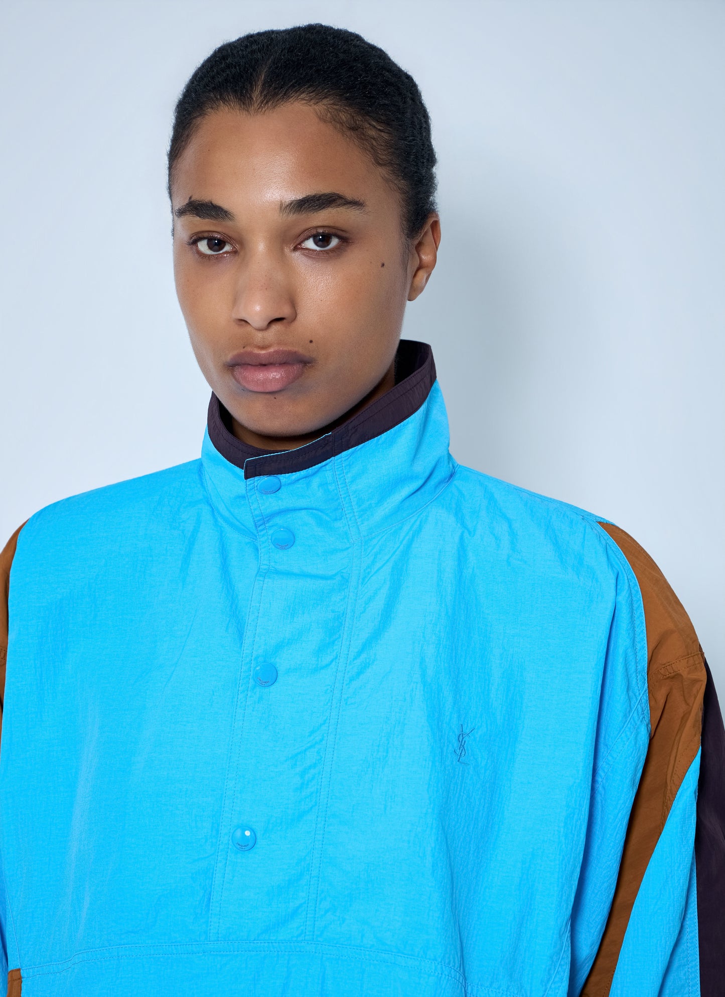 Saint Laurent Women High-Neck Windbreaker Jacket SAINT LAURENT