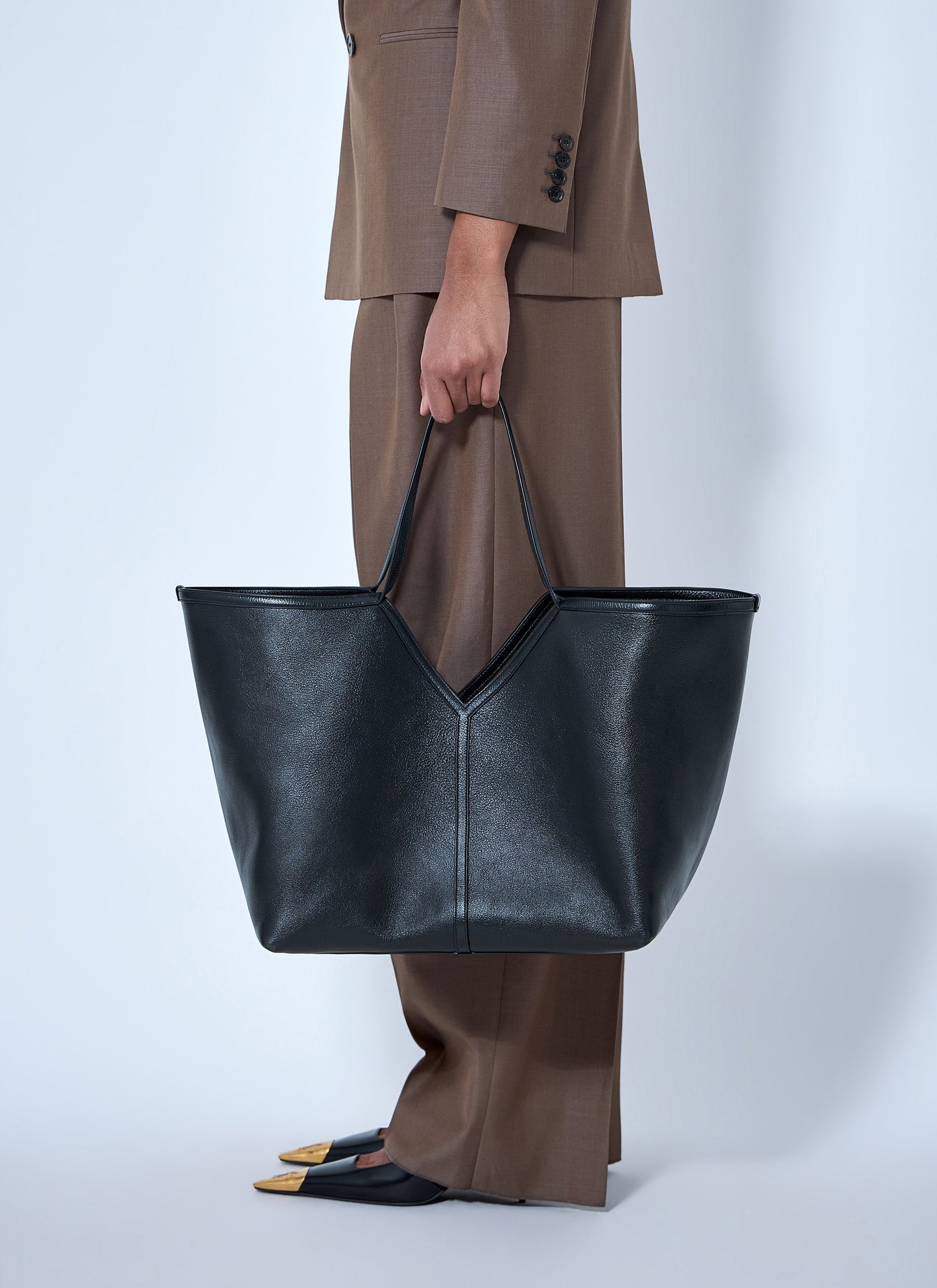 Saint Laurent Women Y Thin Tote Bag With Removable Pouch SAINT LAURENT