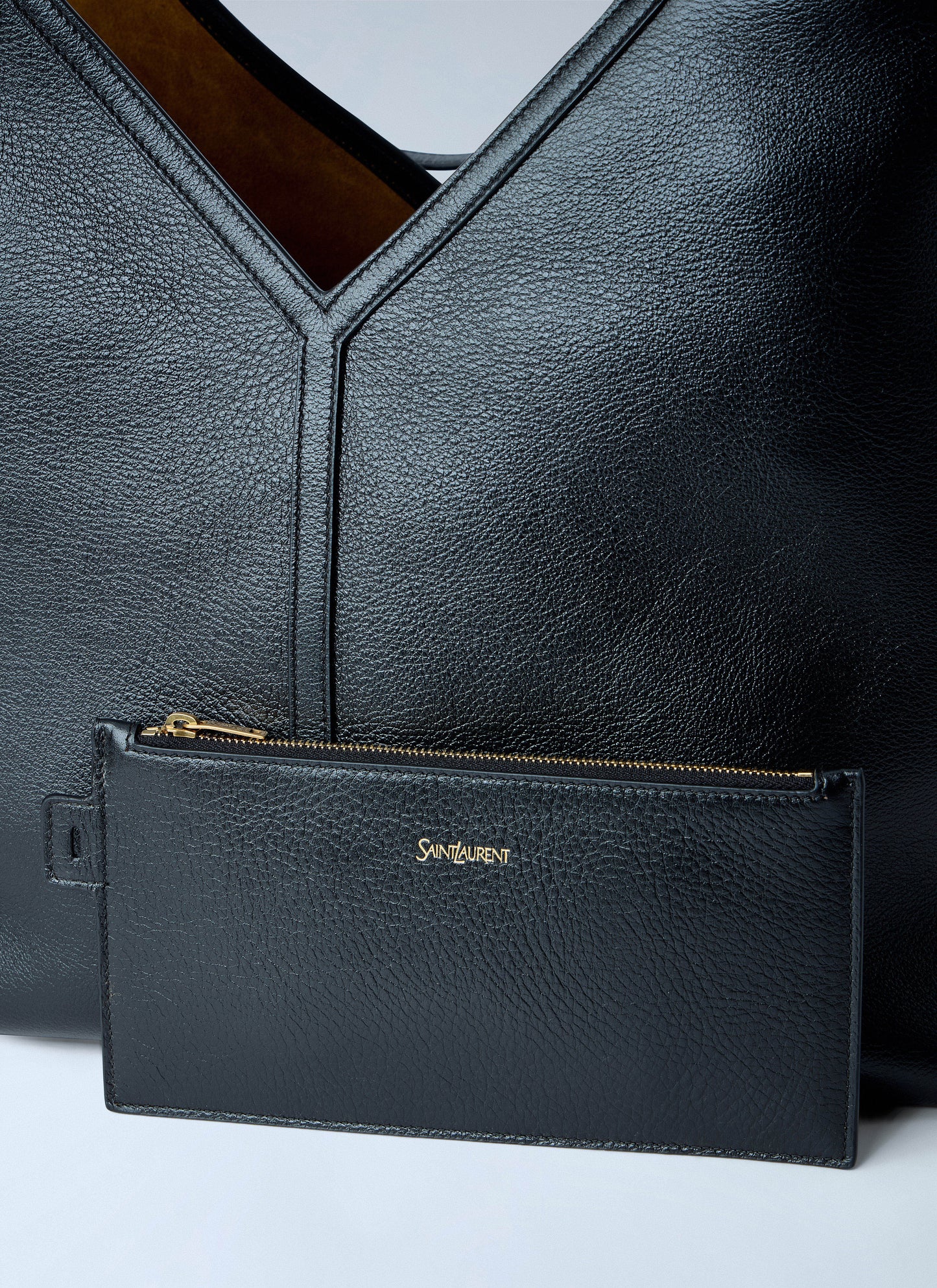 Saint Laurent Women Y Thin Tote Bag With Removable Pouch SAINT LAURENT