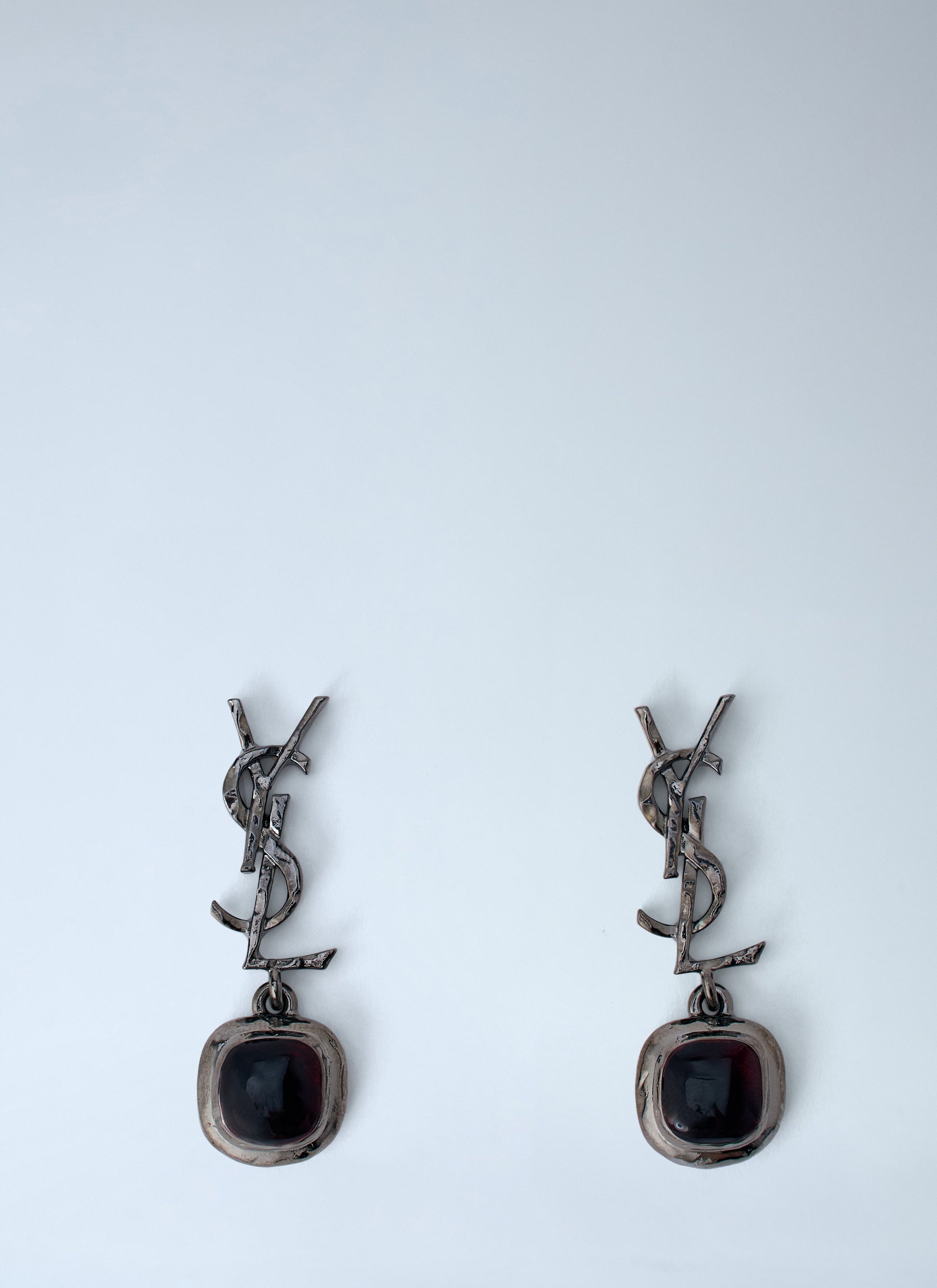 Saint Laurent Women Mini Cabochon Earrings SAINT LAURENT