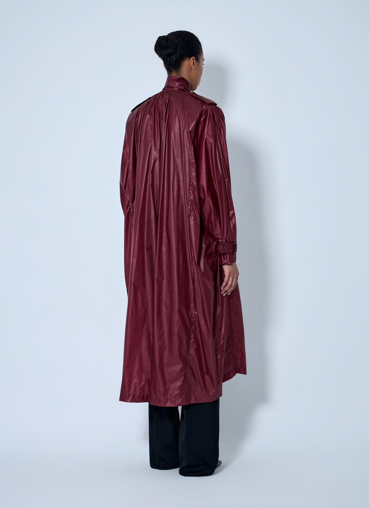 Saint Laurent Women Long Coat With Double-Breasted Fastening