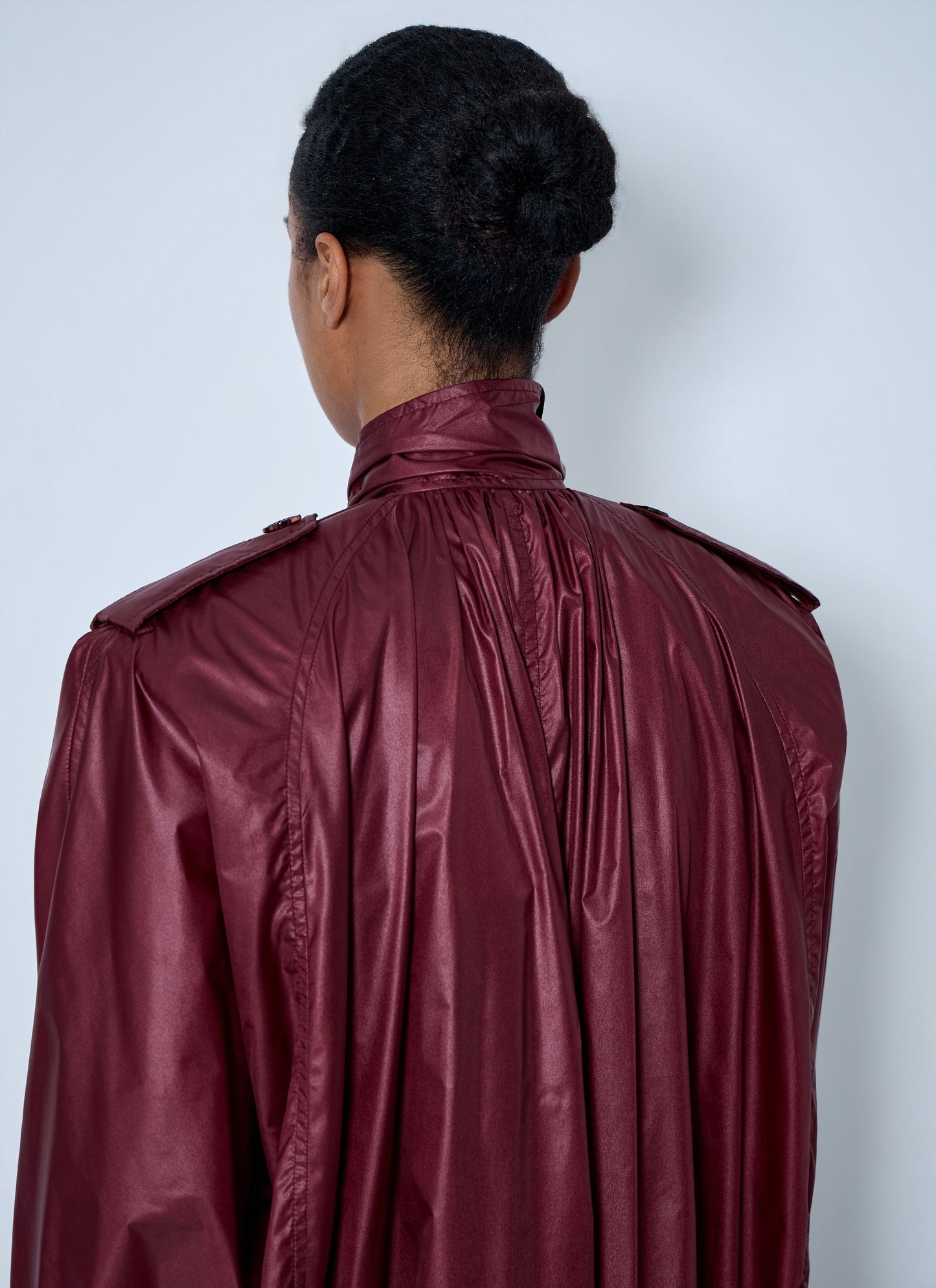 Saint Laurent Women Long Coat With Double-Breasted Fastening