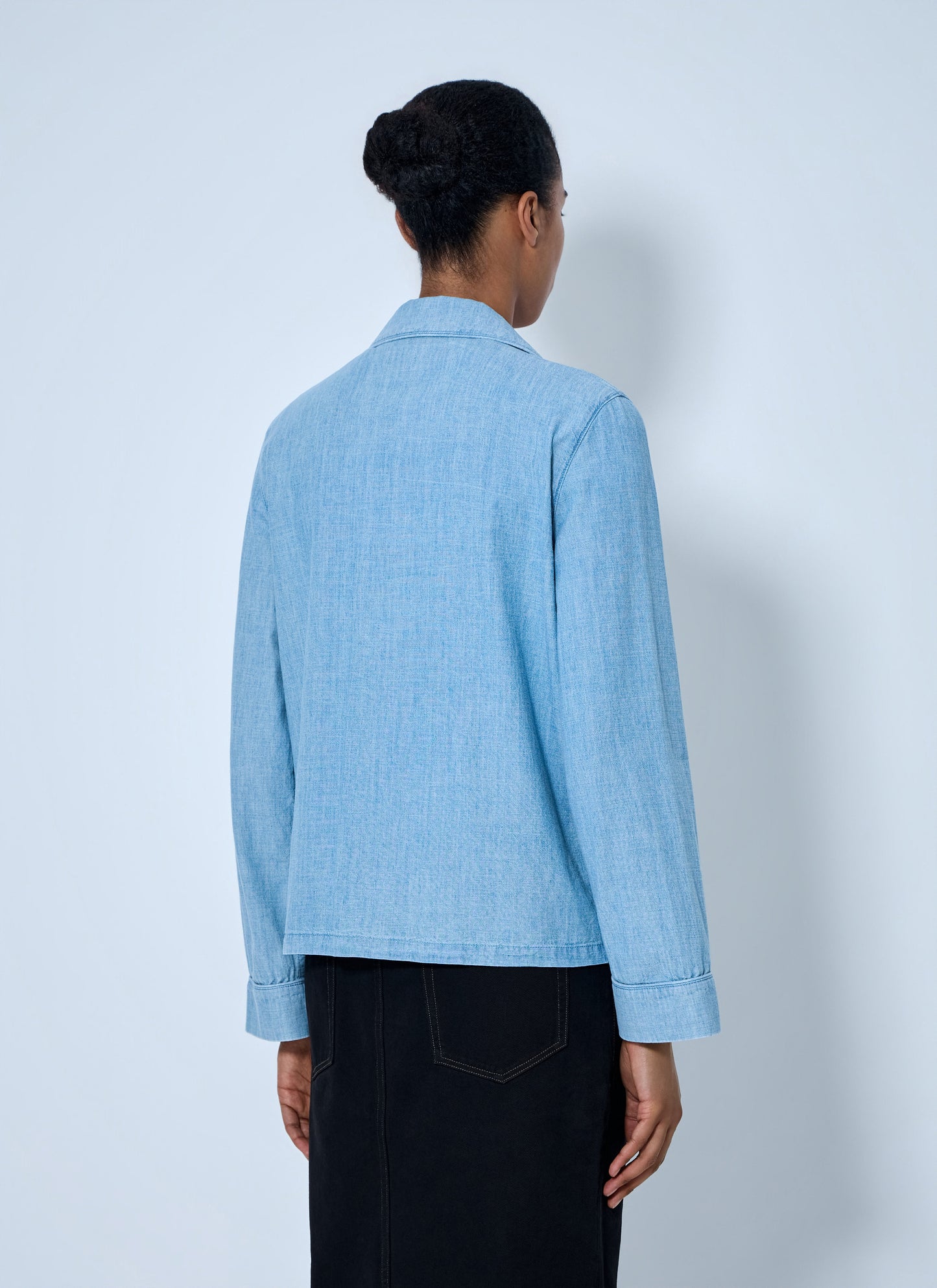 Saint Laurent Women Button-Down Denim Shirt SAINT LAURENT