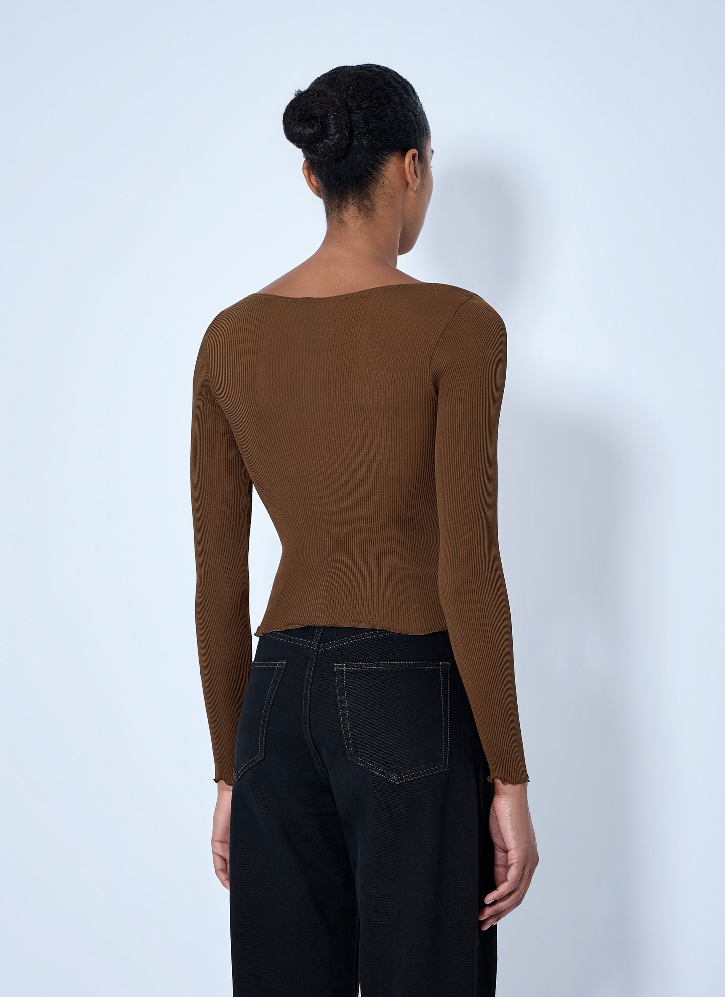 Saint Laurent Women Ribbed Lacy Button Up Top SAINT LAURENT