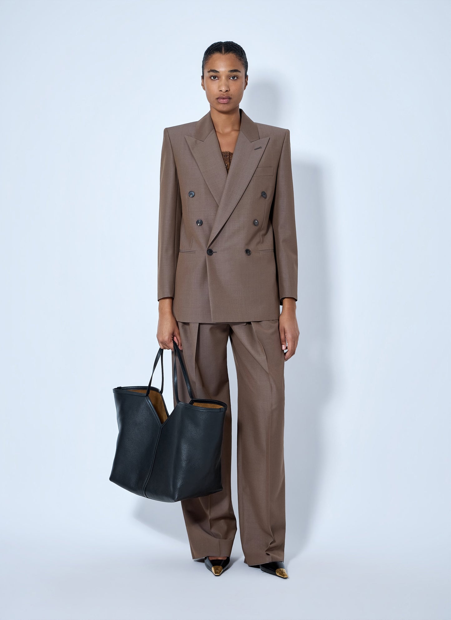 Saint Laurent Women Double-Breasted Wool Blazer SAINT LAURENT