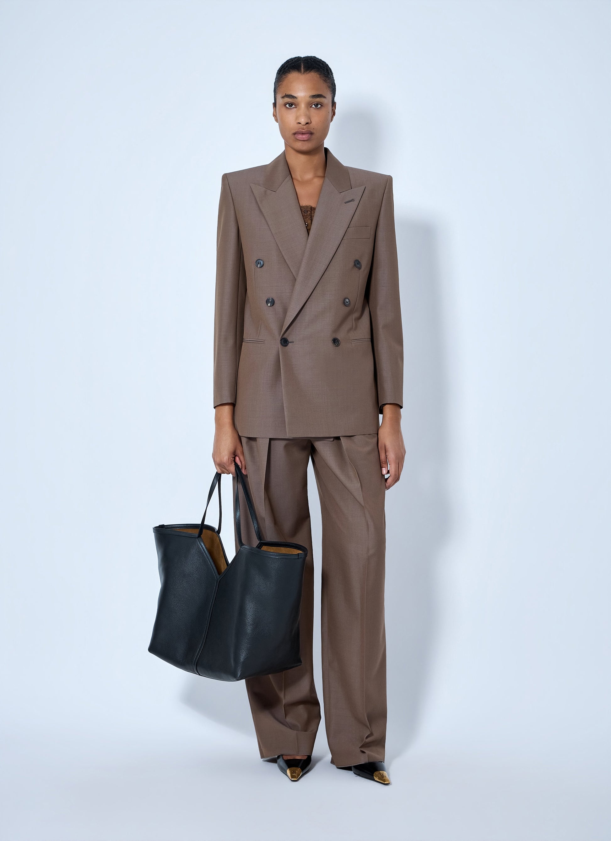 Saint Laurent Women Double-Breasted Wool Blazer SAINT LAURENT