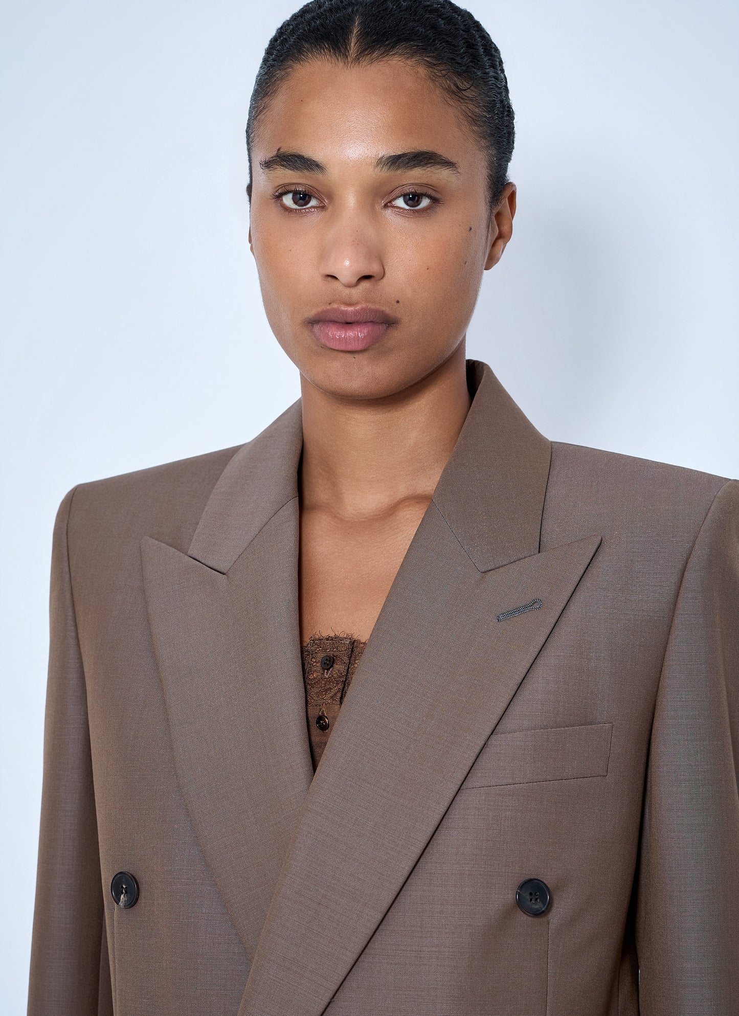 Saint Laurent Women Double-Breasted Wool Blazer SAINT LAURENT