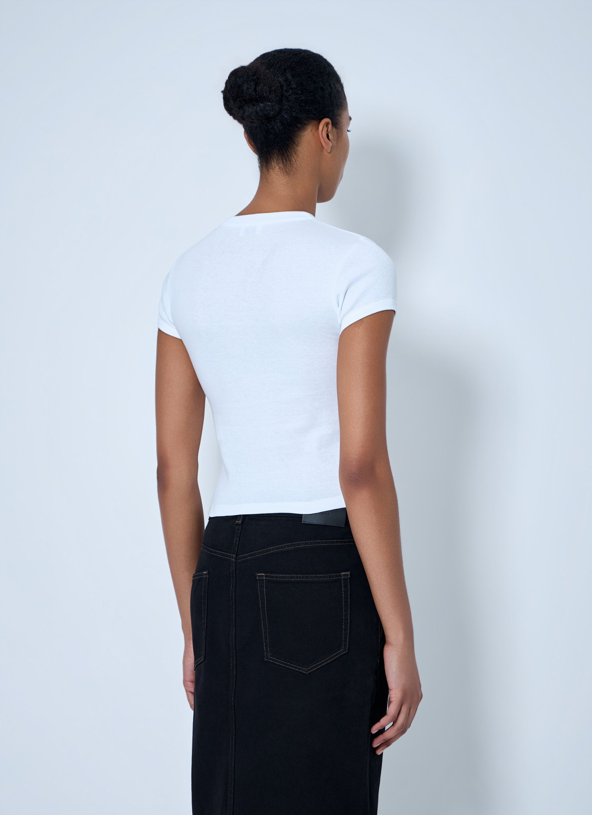 Saint Laurent Women Cotton Jersey T-Shirt SAINT LAURENT
