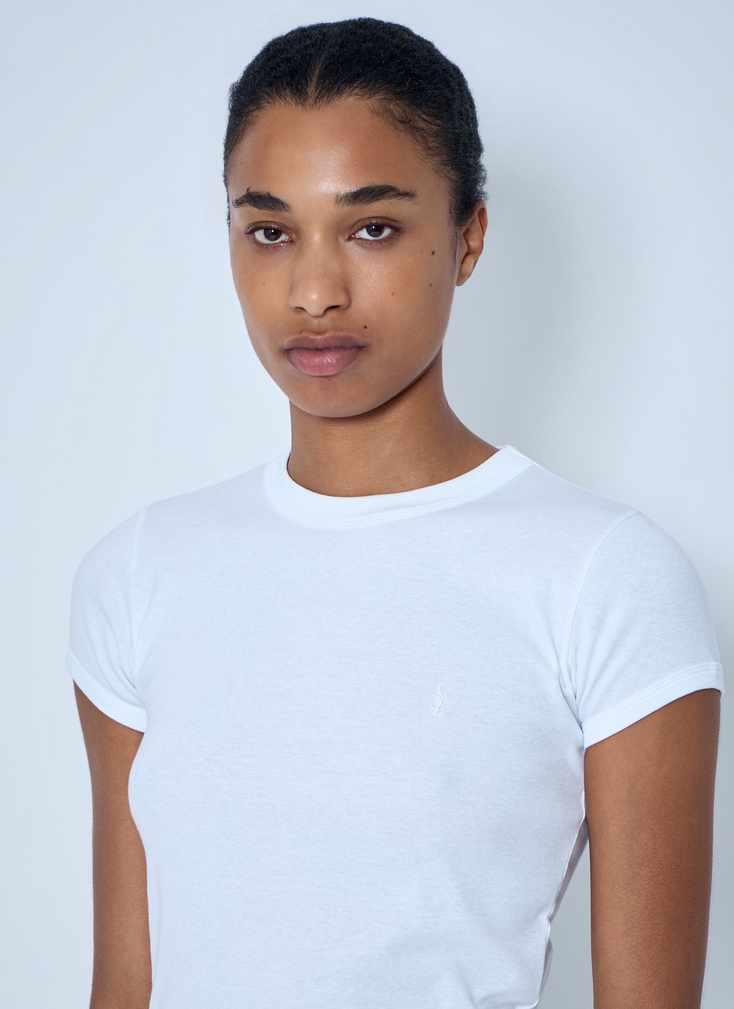 Saint Laurent Women Cotton Jersey T-Shirt SAINT LAURENT