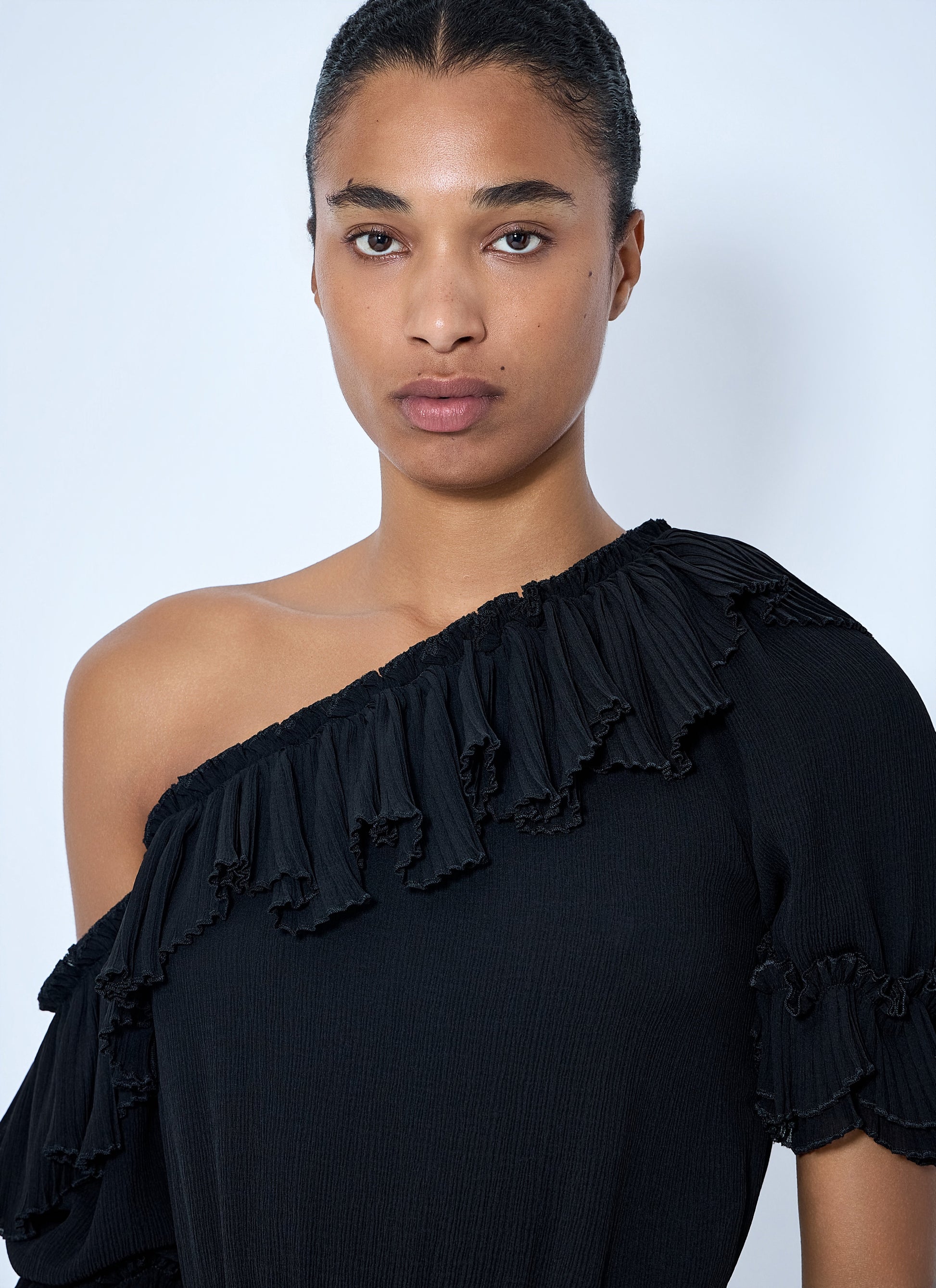 Saint Laurent Women Asymmetric Mini Dress SAINT LAURENT