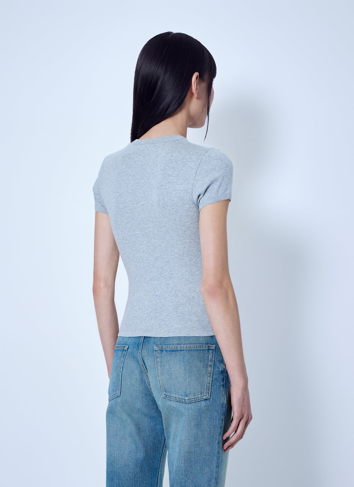 Saint Laurent Women Cassandre Fitted T-Shirt SAINT LAURENT