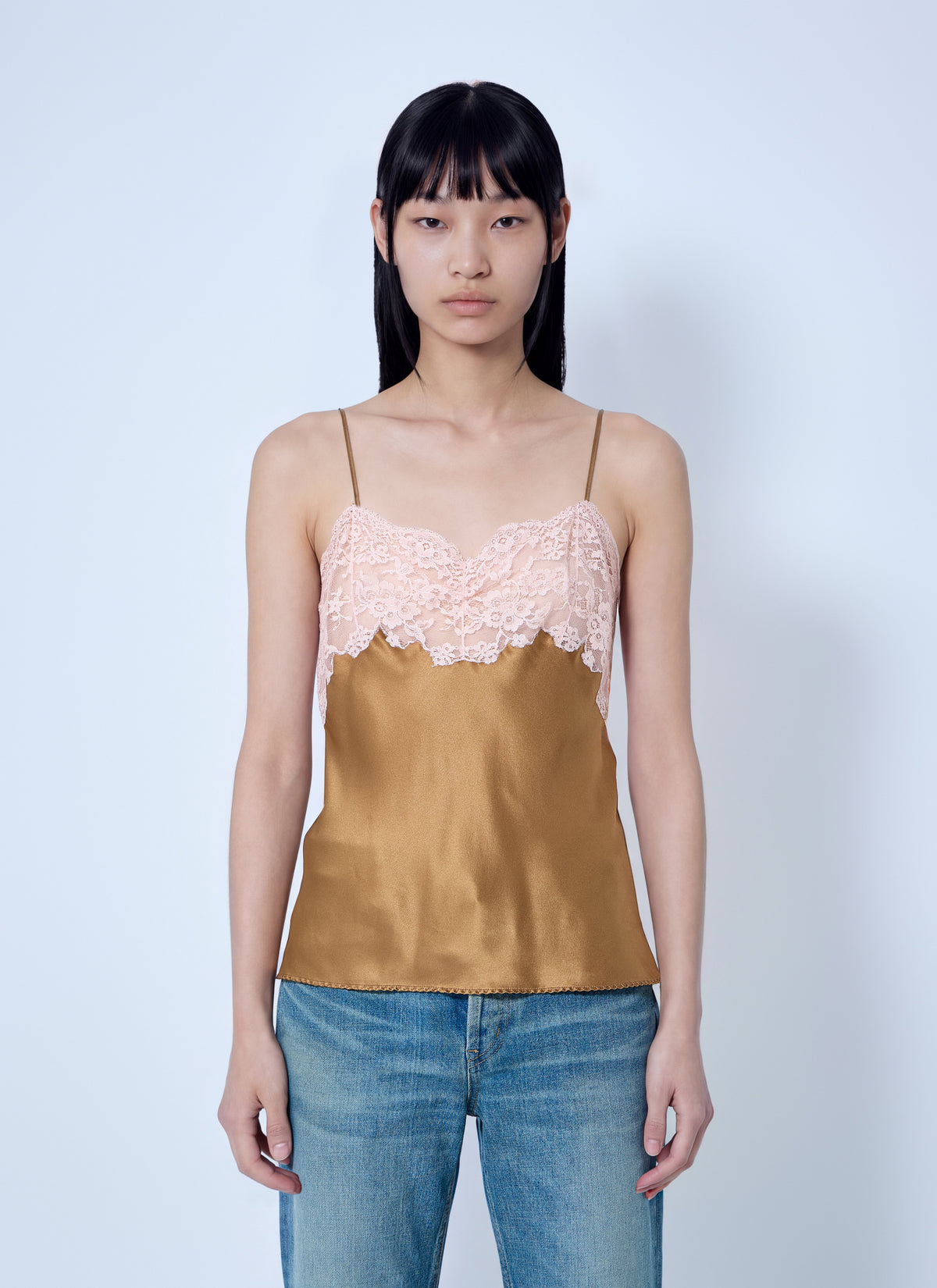 Saint Laurent Women Lace Camisole Top SAINT LAURENT