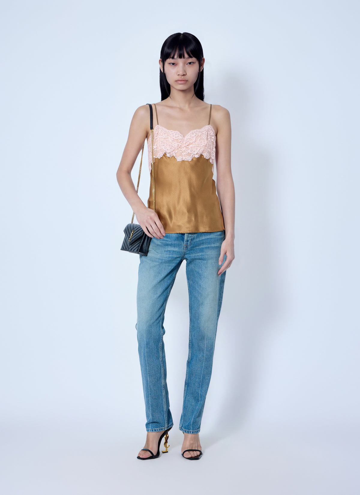 Saint Laurent Women Lace Camisole Top SAINT LAURENT