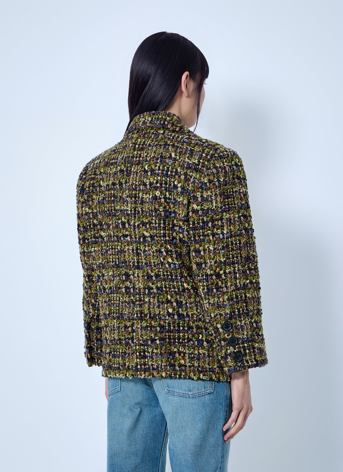 Saint Laurent Women Single-Breasted Jacket In Tweed SAINT LAURENT