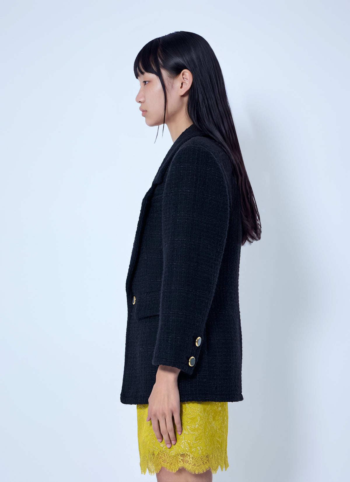 Saint Laurent Women Single-Breasted Jacket In Tweed SAINT LAURENT