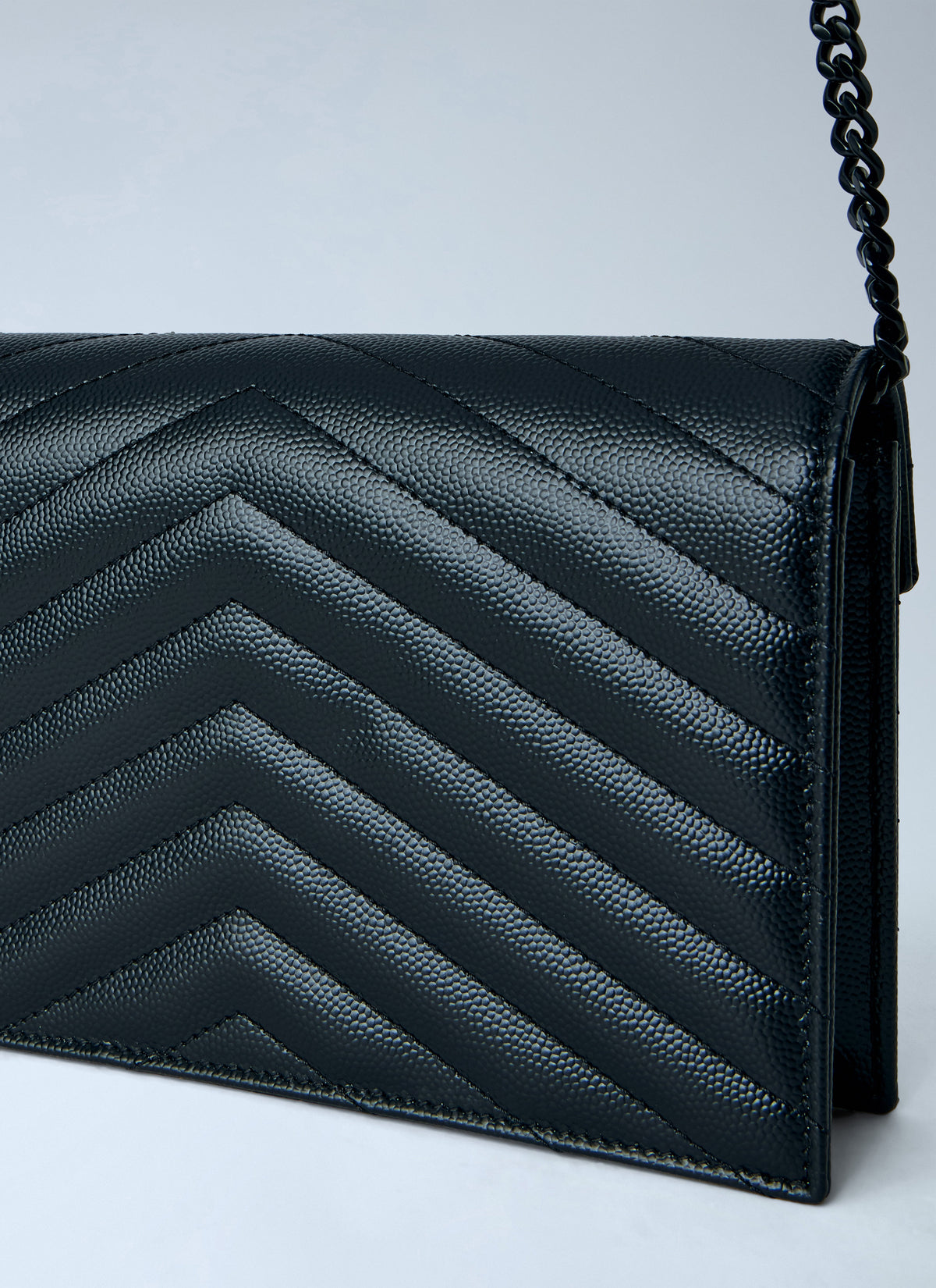 Saint Laurent Women Cassandre Envelope Chain Wallet In Grain De Poudre Leather SAINT LAURENT