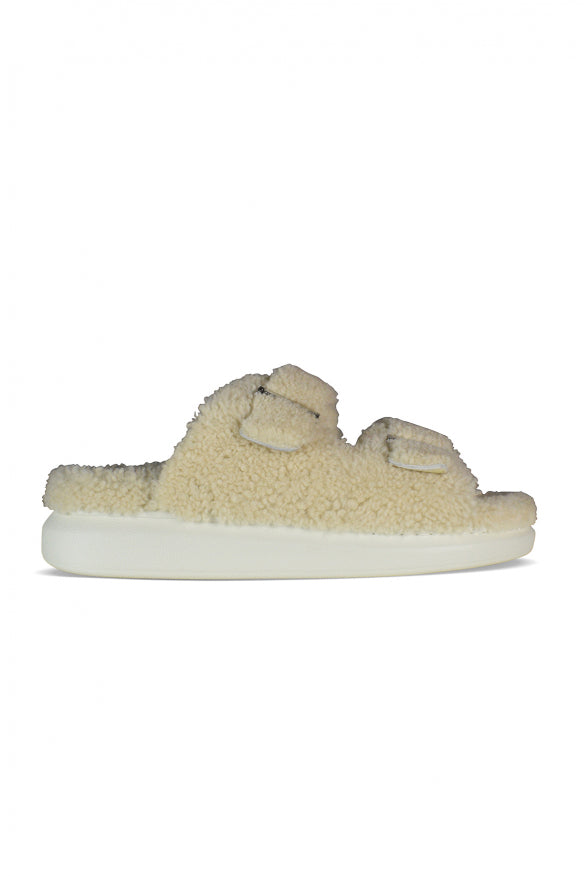 Alexander Mcqueen Men Shearling-Lined Slides ALEXANDER MCQUEEN