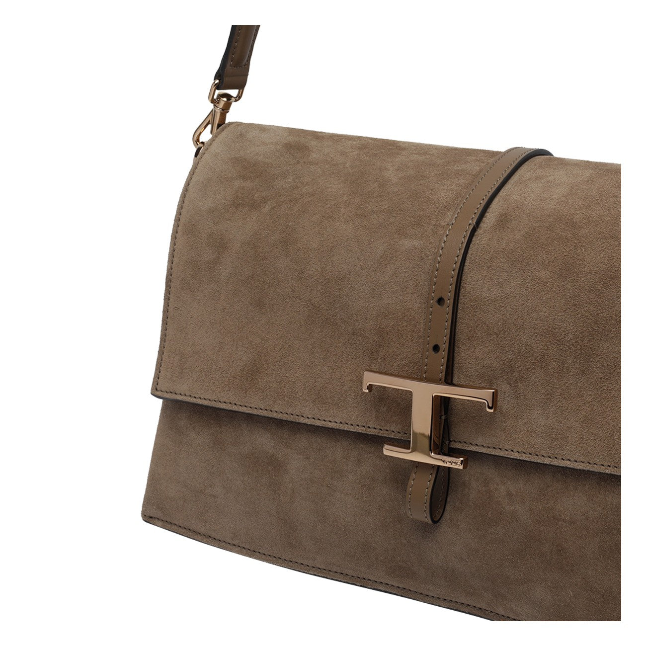 Tod's Women Small Flap T-Timeless Suede Shoulder Bag TOD'S