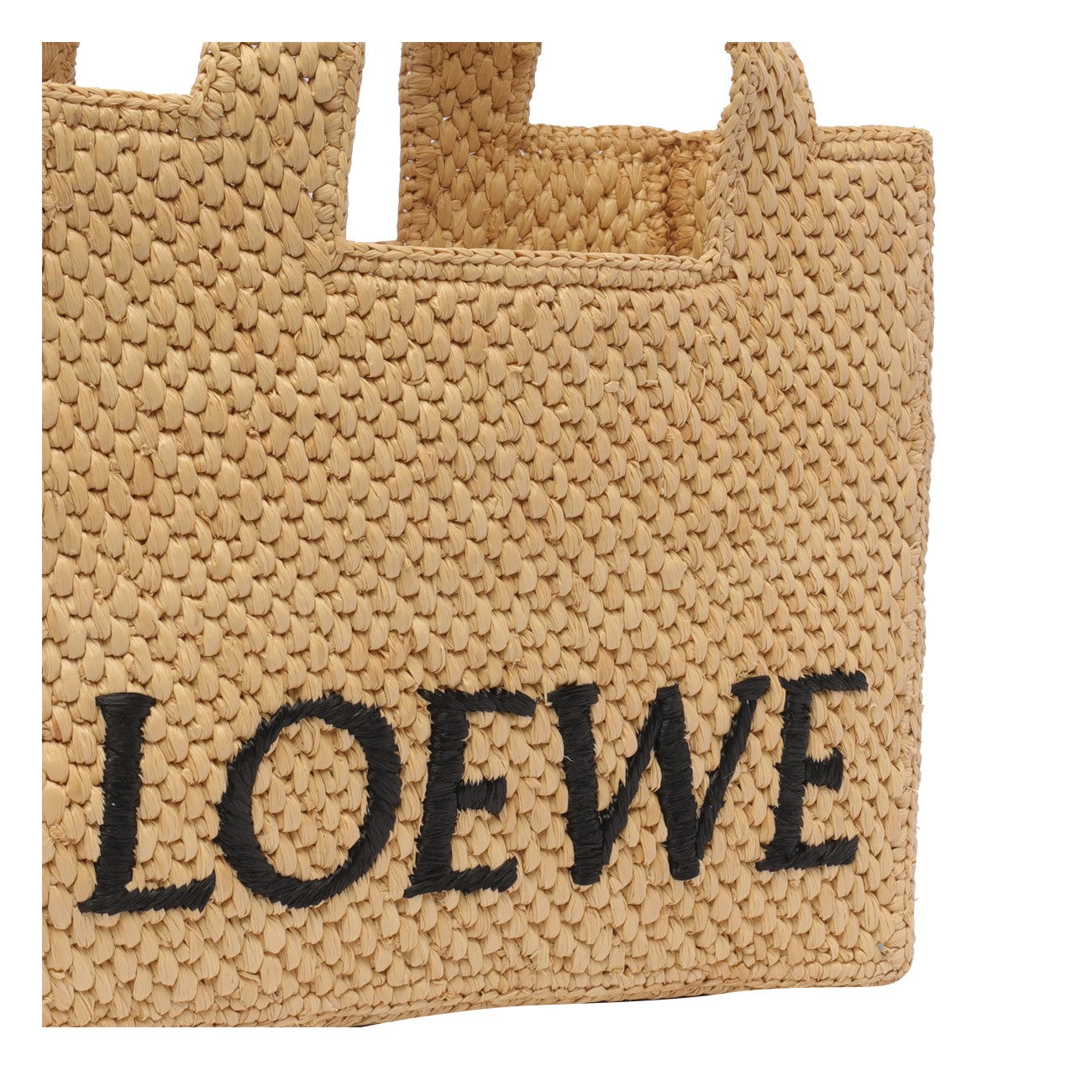 Loewe Women Small Loewe Font Tote Bag In Rafia LOEWE
