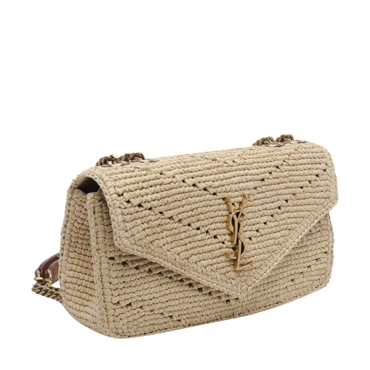 Saint Laurent Women Small Loulou Raffia Shoulder Bag SAINT LAURENT