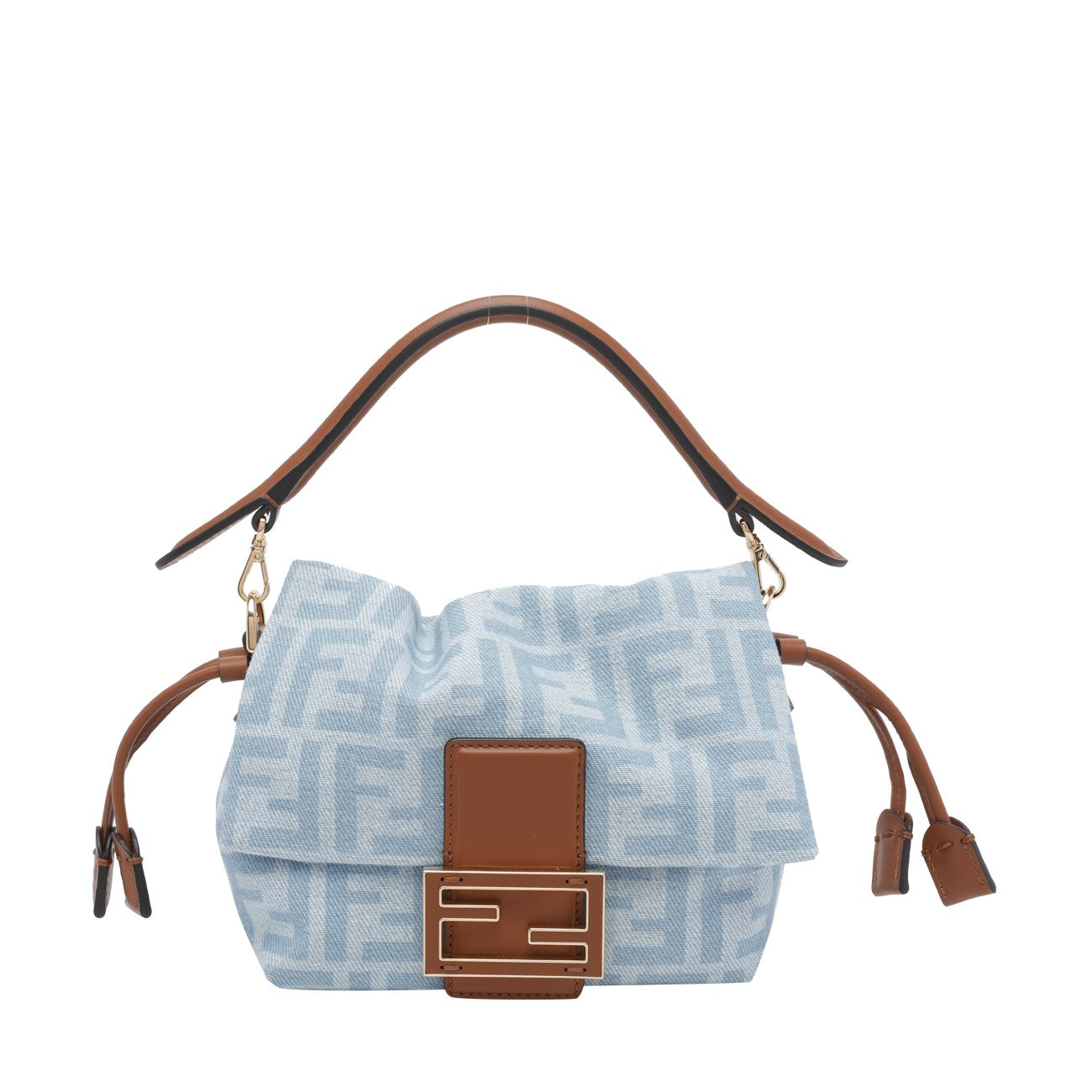 Fendi Women Small Mamma Baguette Denim Mini Bag FENDI