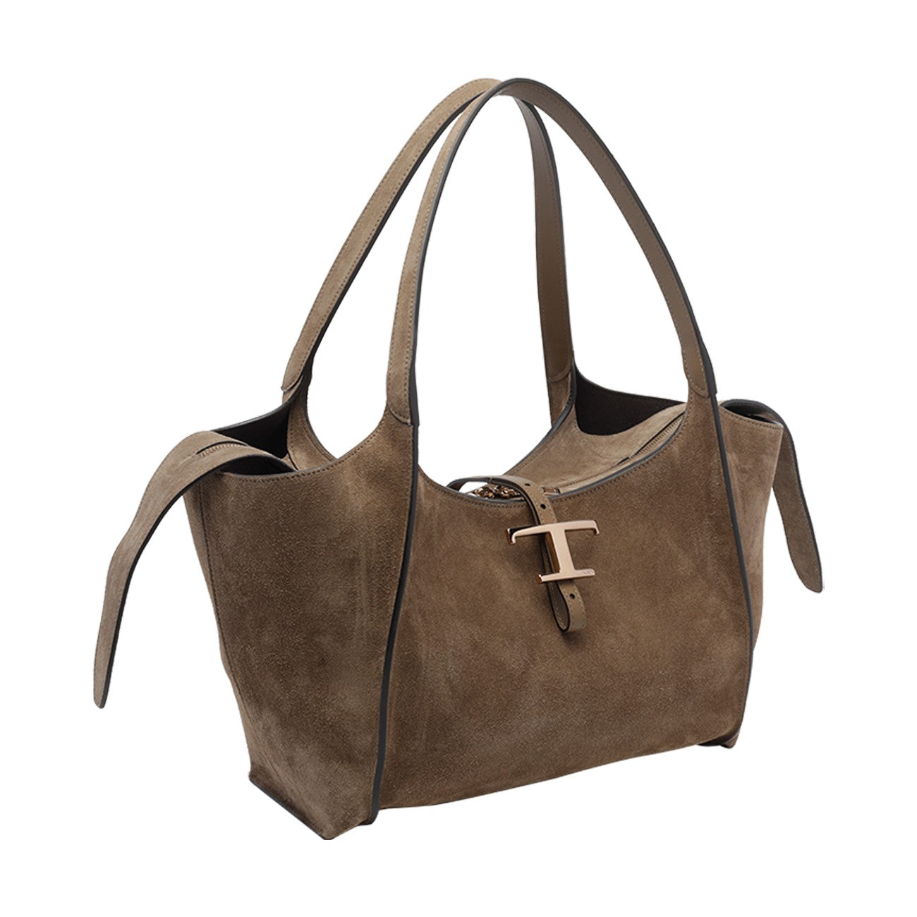 Tod's Women Small Suede T Timeless Shopping Bag