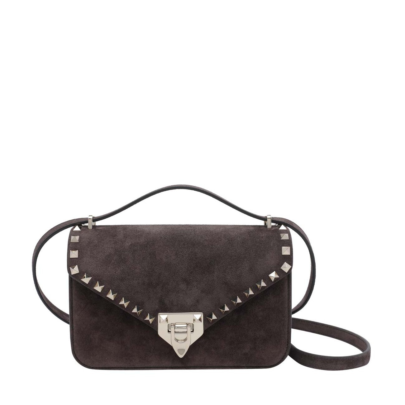 Valentino Garavani Women Small Suede Valentino Garavani Rockstud Crossbody Bag VALENTINO GARAVANI