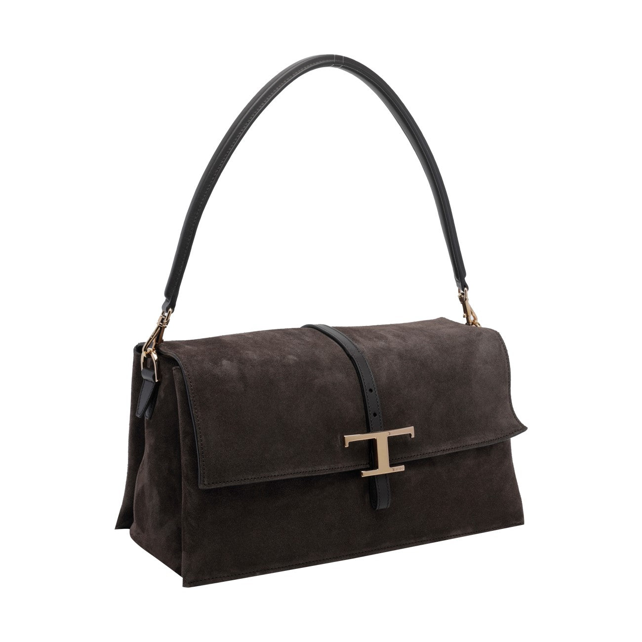 Tod's Women Small T Timeless Flap Suede Shoulder Bag TOD'S