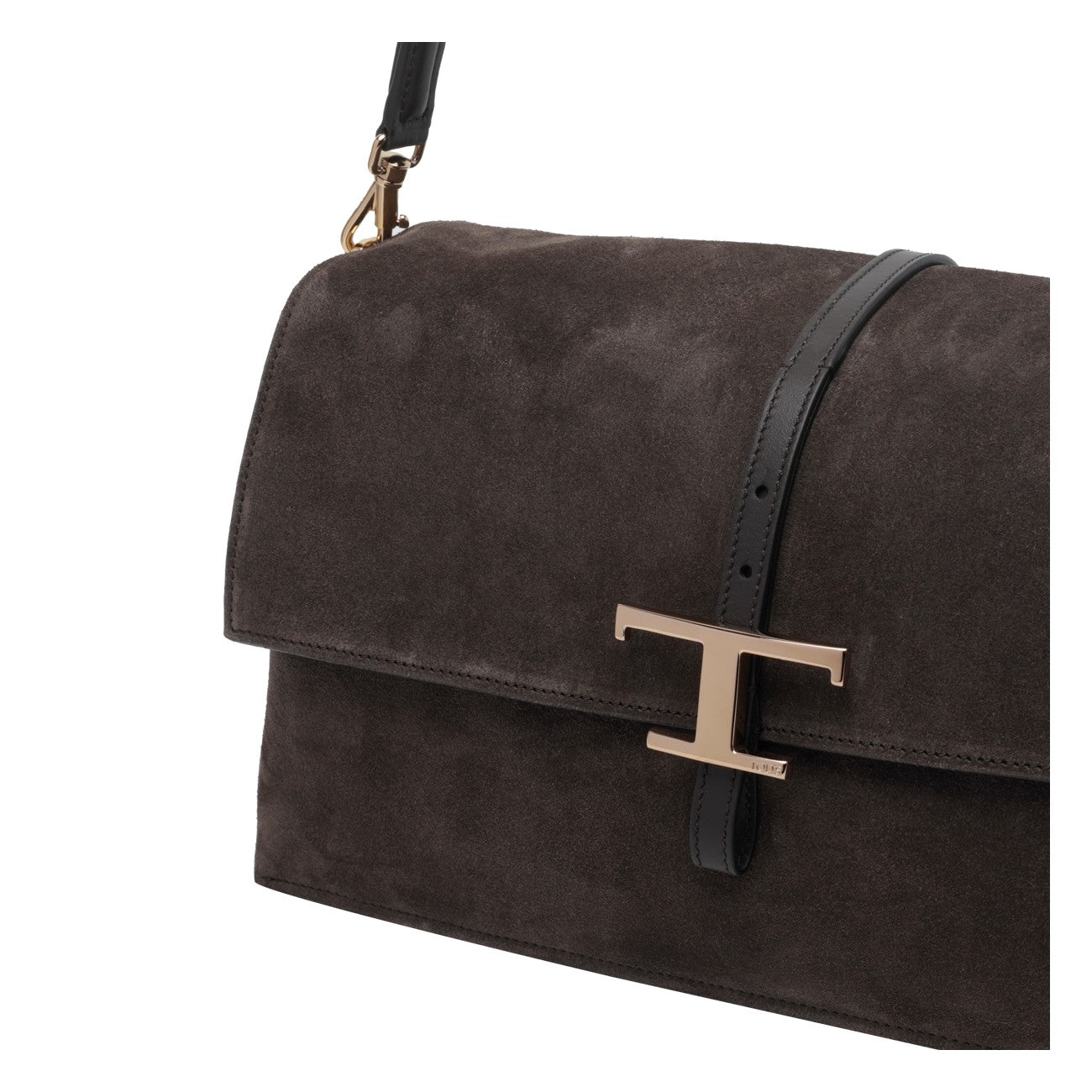 Tod's Women Small T Timeless Flap Suede Shoulder Bag TOD'S