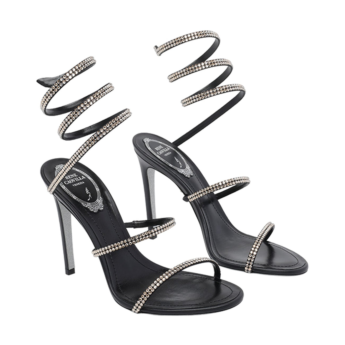 René Caovilla Women Snake Pump Sandals RENE CAOVILLA