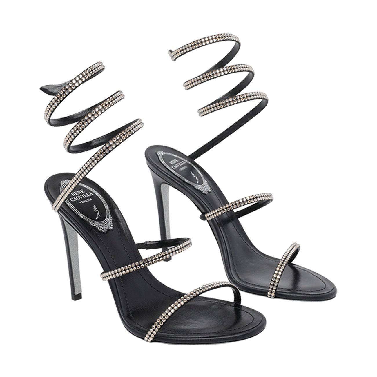 René Caovilla Women Snake Pump Sandals RENE CAOVILLA