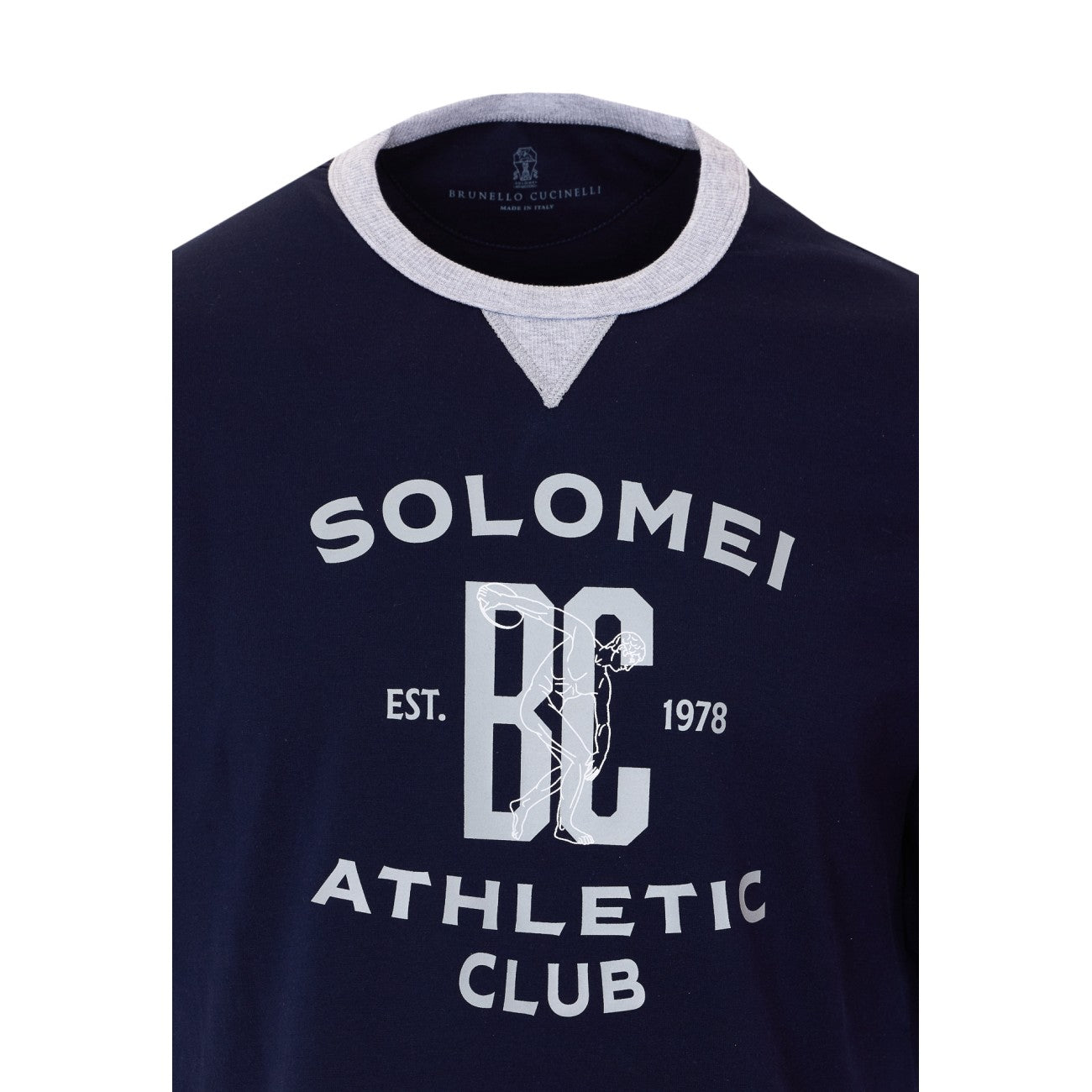 Brunello Cucinelli Men Solomei Print Logo T-Shirt BRUNELLO CUCINELLI