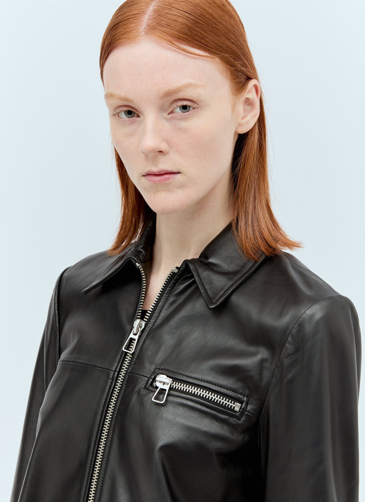 Sportmax Women Nappa Leather Jacket SPORTMAX
