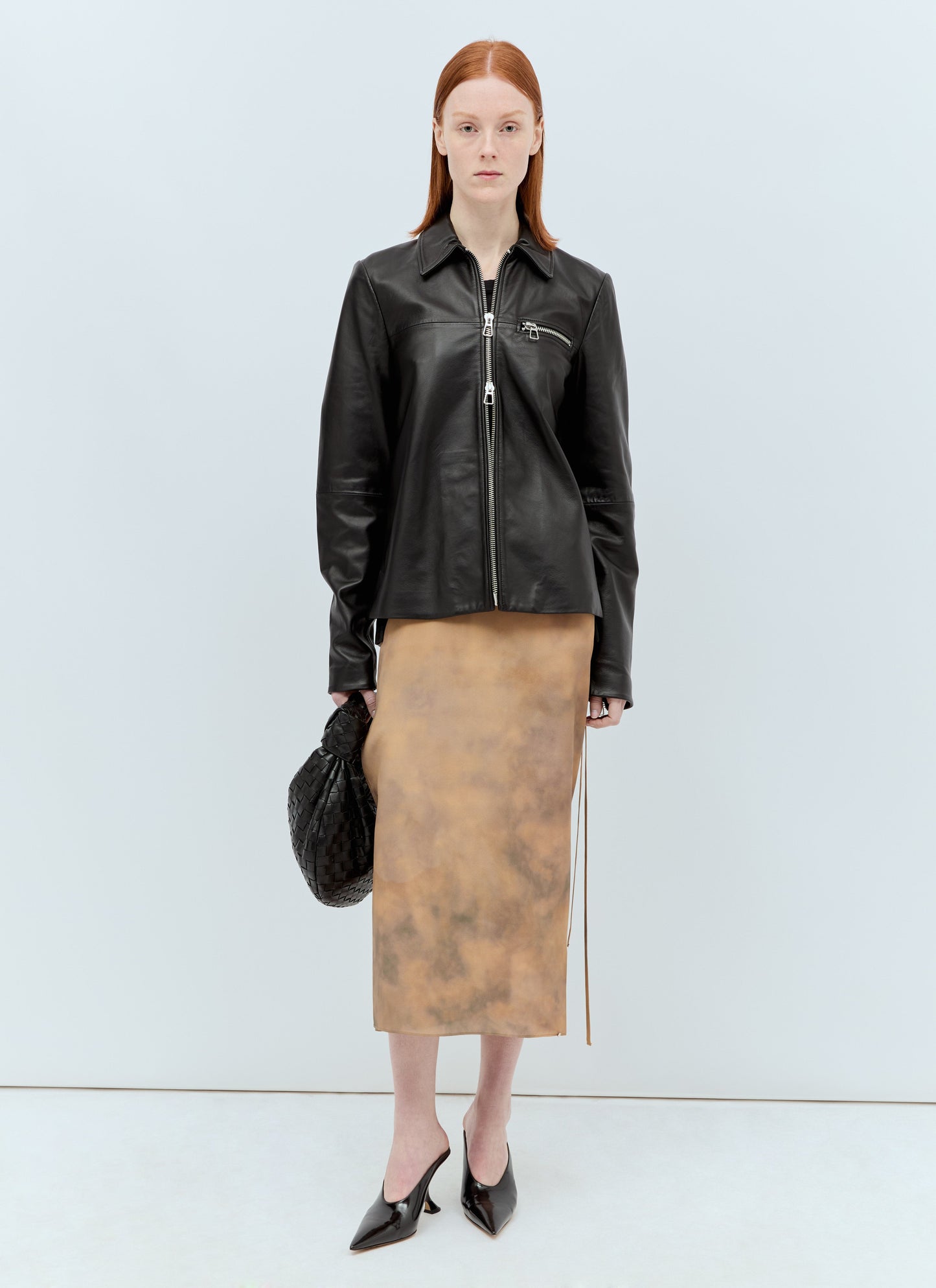 Sportmax Women Nappa Leather Jacket SPORTMAX