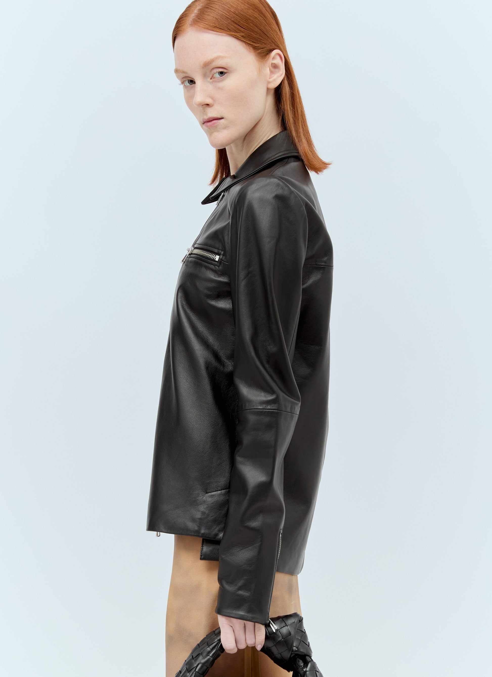 Sportmax Women Nappa Leather Jacket SPORTMAX
