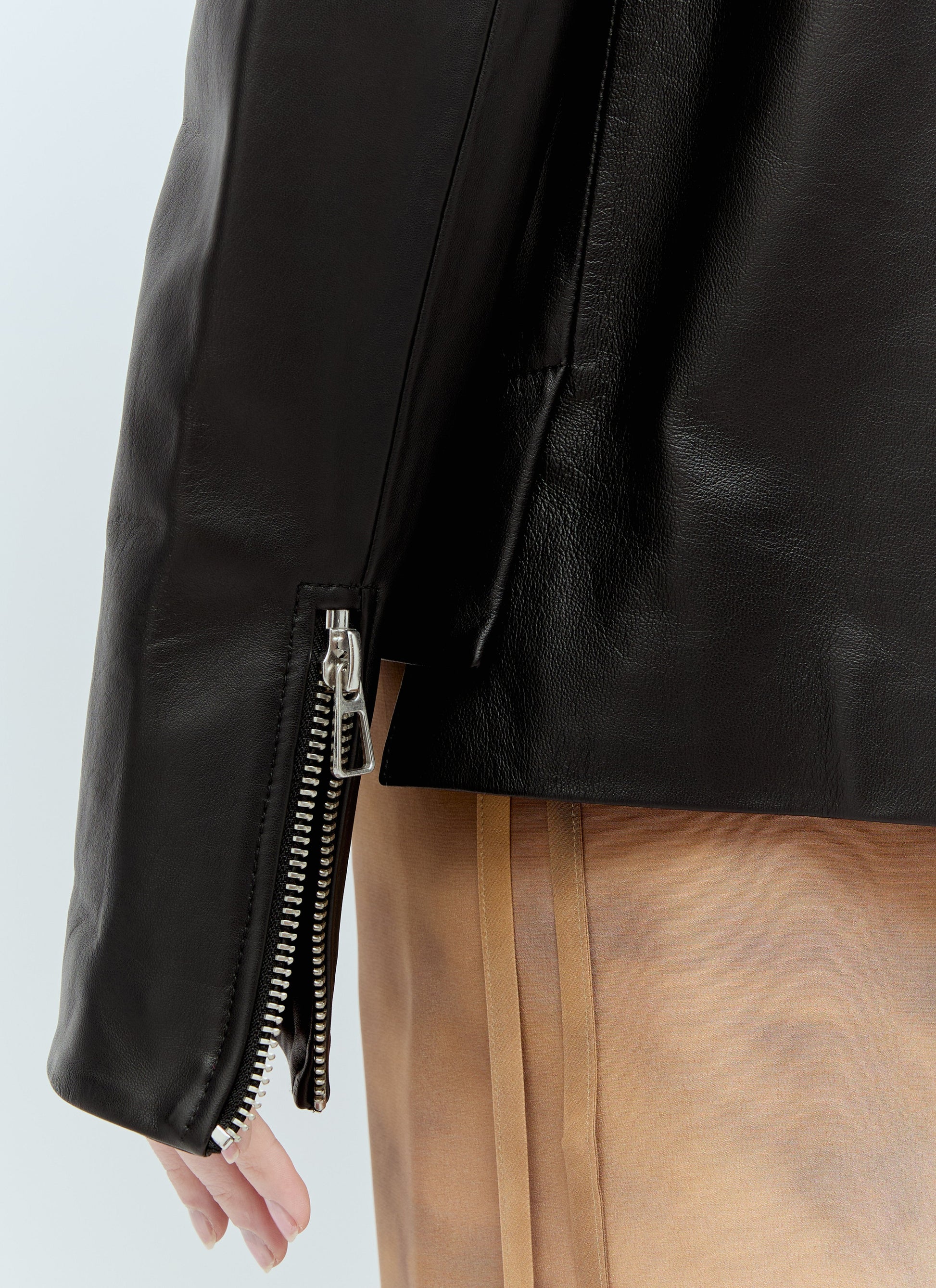 Sportmax Women Nappa Leather Jacket SPORTMAX