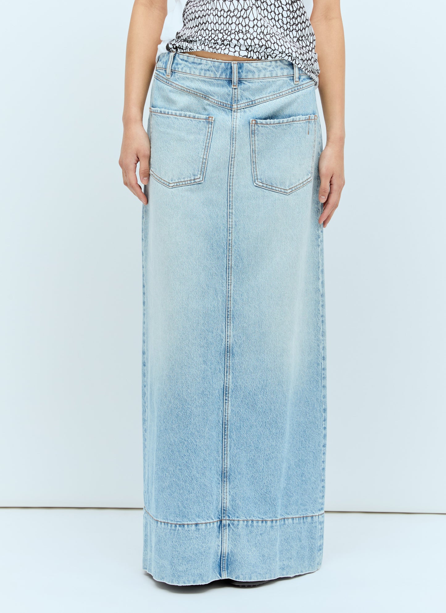 Sportmax Women Backwards Denim Skirt SPORTMAX