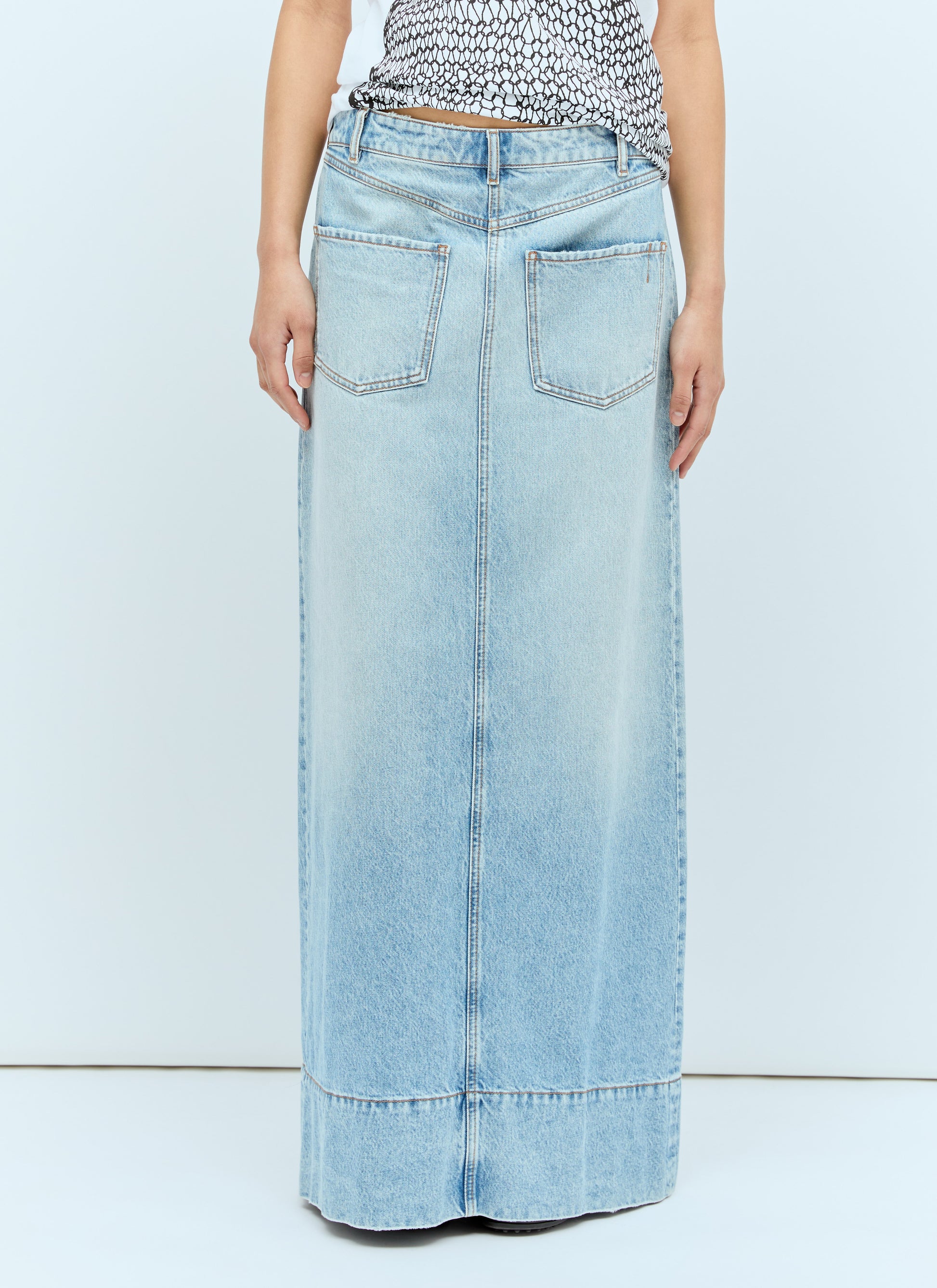 Sportmax Women Backwards Denim Skirt SPORTMAX