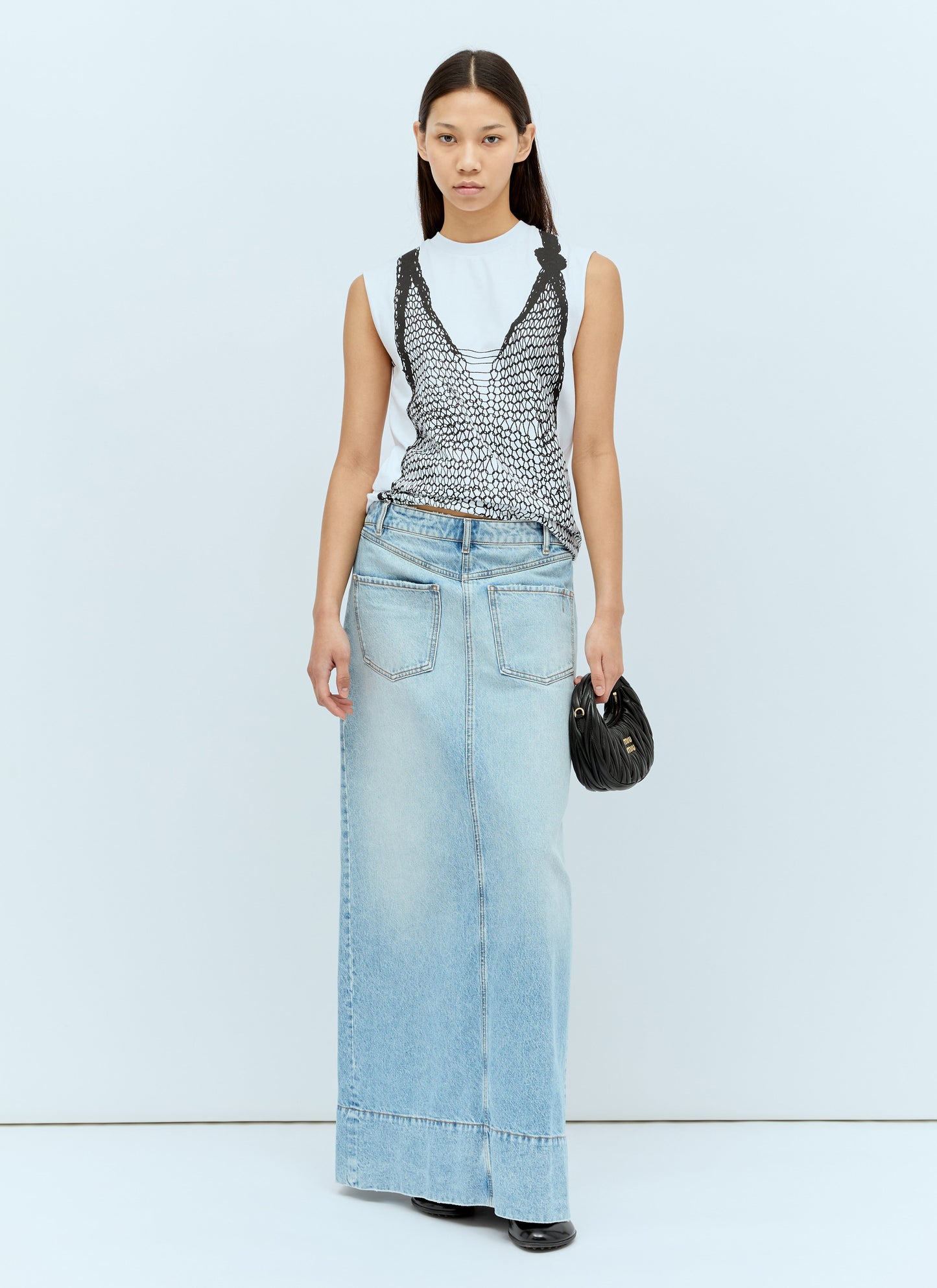 Sportmax Women Backwards Denim Skirt SPORTMAX