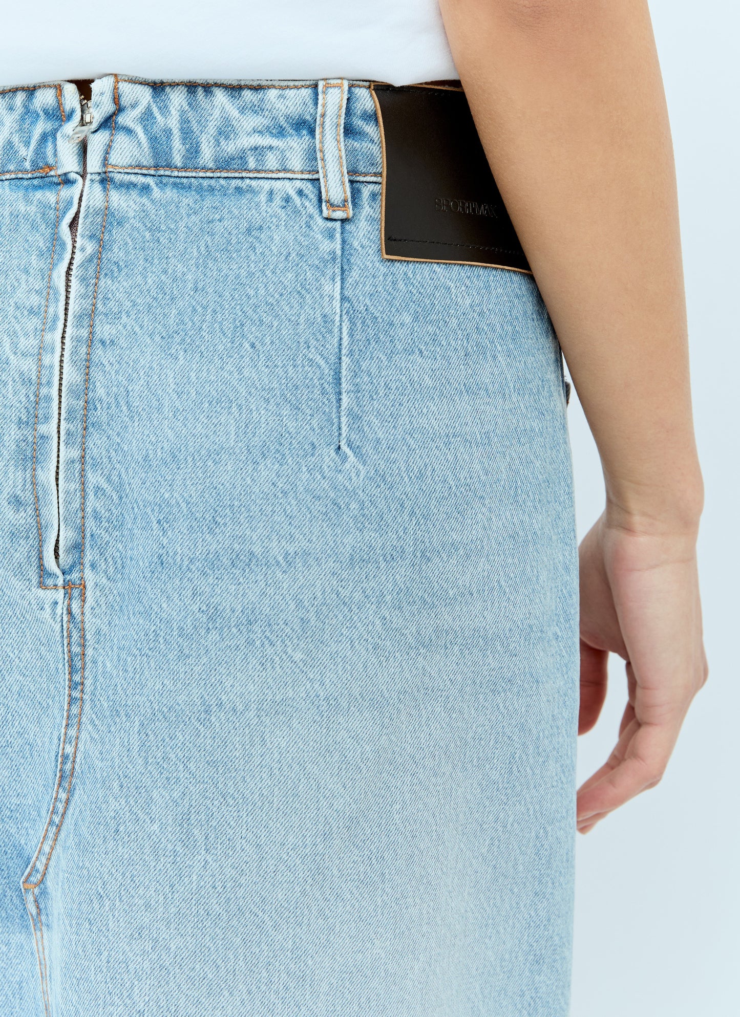 Sportmax Women Backwards Denim Skirt SPORTMAX