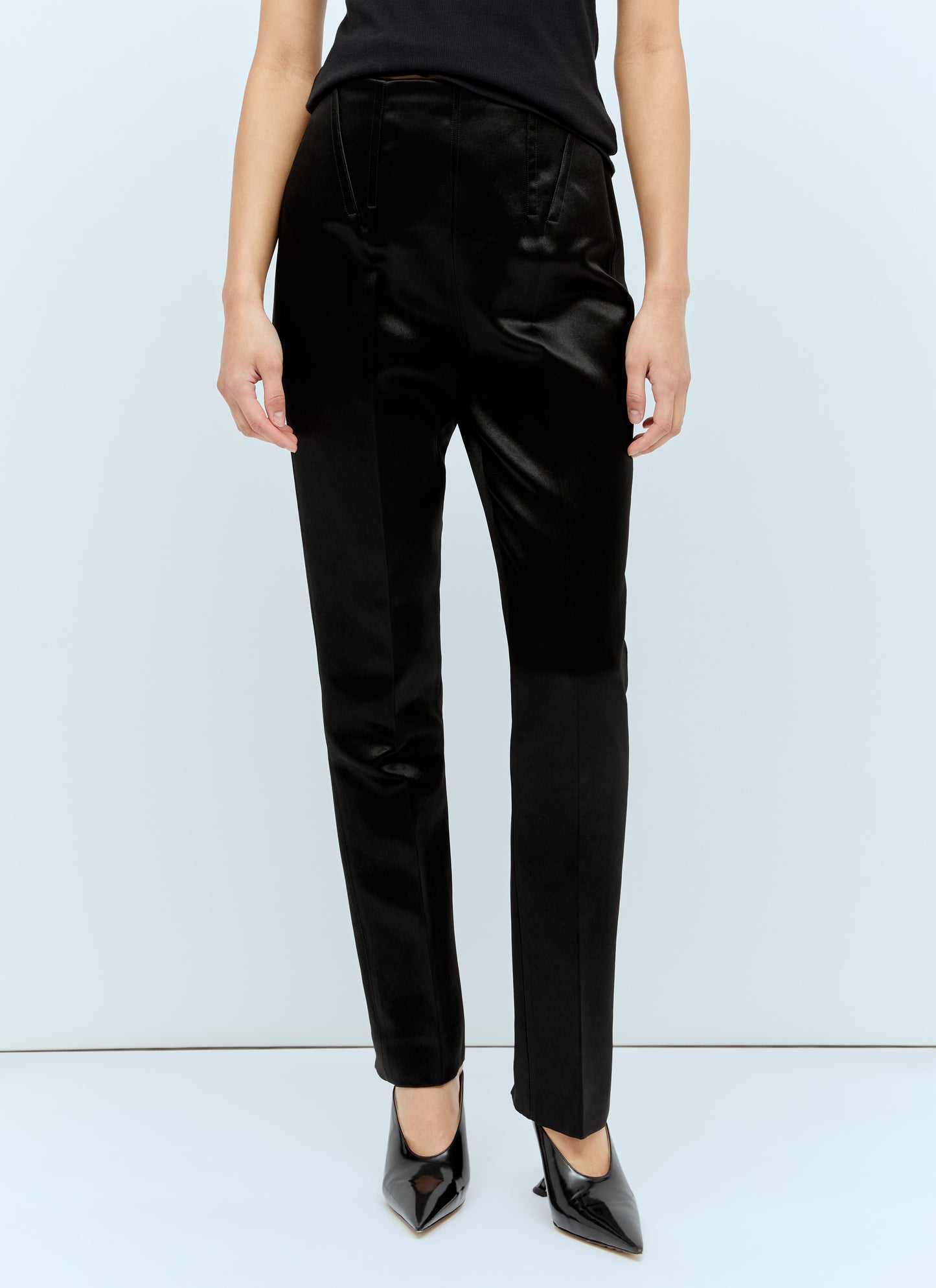 Sportmax Women Satin Tailored Pants SPORTMAX